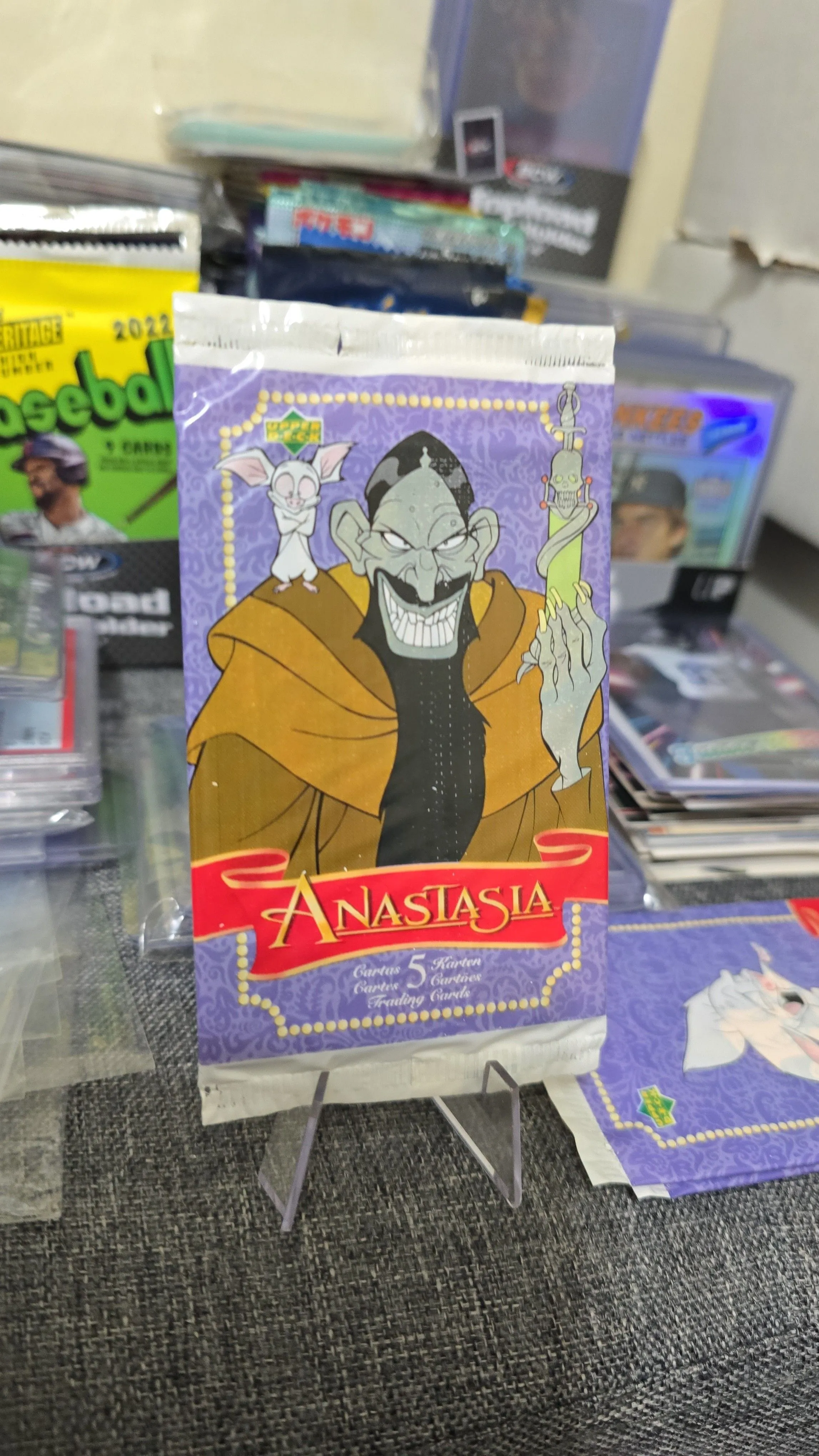 Product image for Vintage Disney Anastasia Trading Cards 1 Pack  5 Cards Upper Deck  1998