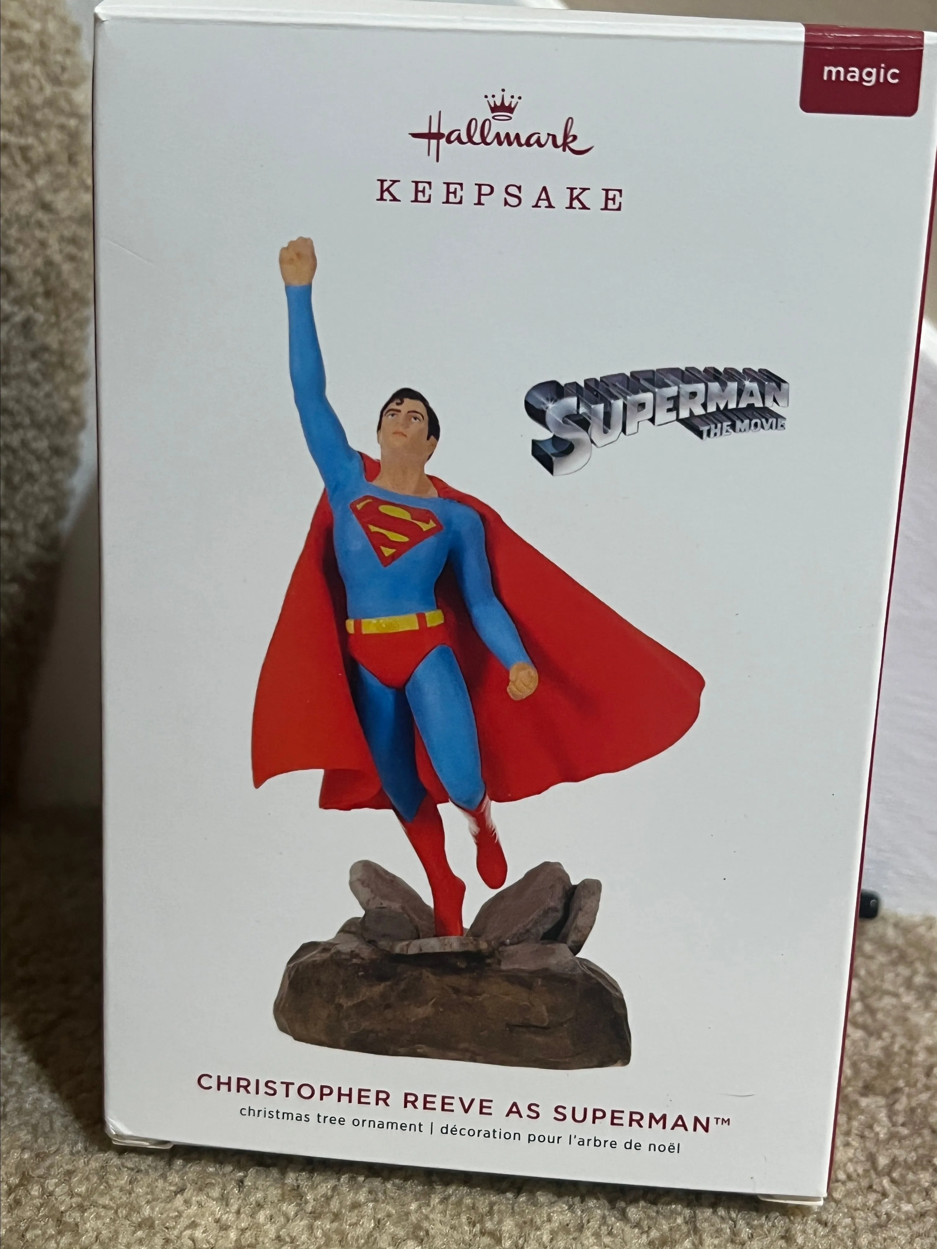 Product image for Superman The Movie HALLMARK Keepsake Christopher Reeve As Superman Ornament