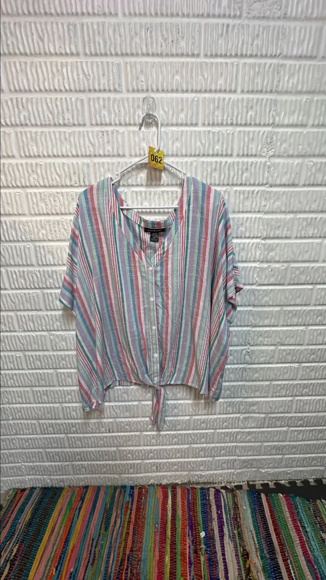 Product image for 62Y NWT Ashley Stewart Linen Blend Top size 30 (5X)