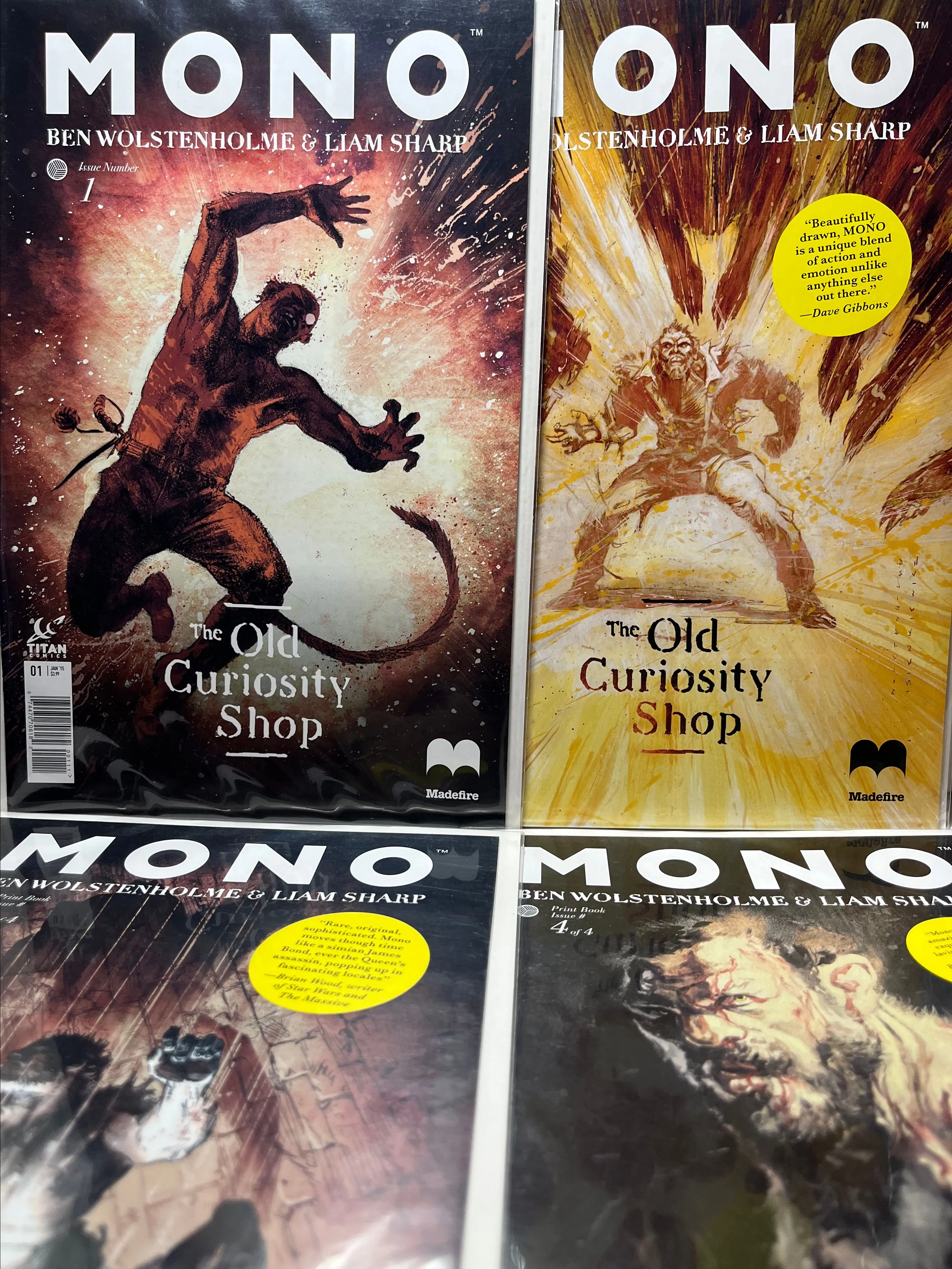 Product image for 2015 Mono #1-4 Full Series Lot, Written by Liam Sharp, Art by Ben Wolstenholme, Titan Comics