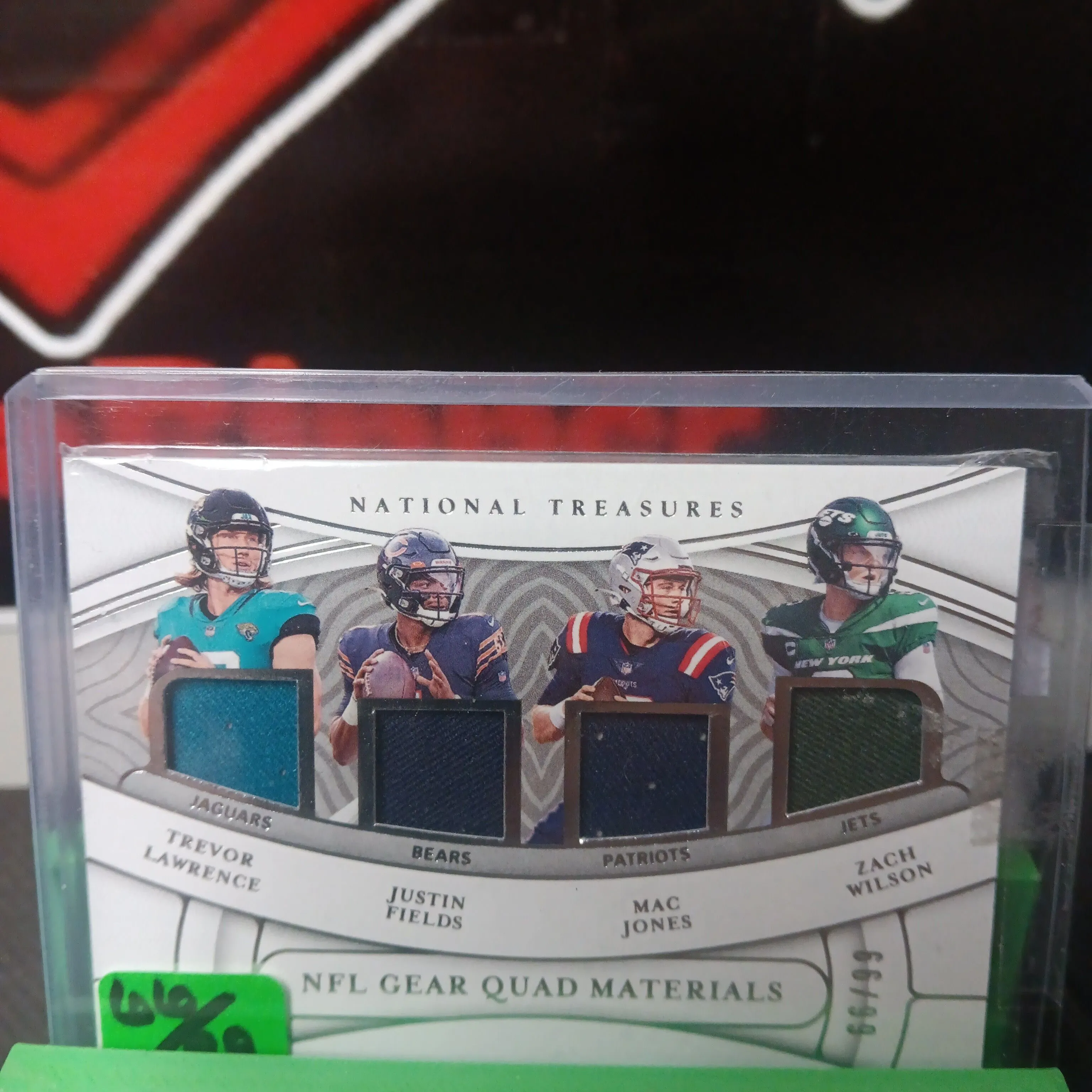 Product image for 2021 national treasures lawrence fields jones wilson quad patch 66/99