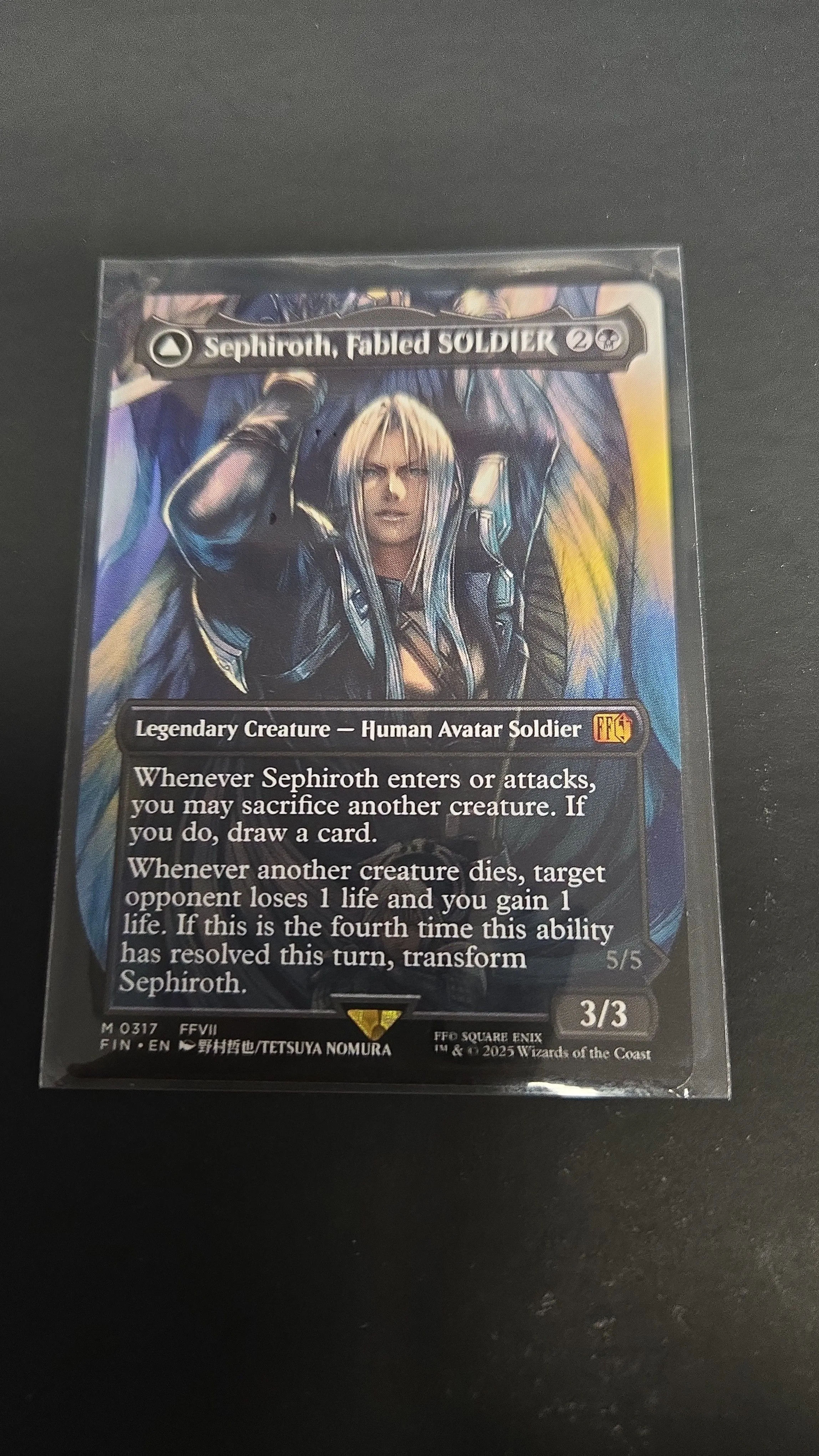 Product image for mtg Final fantasy  -  Borderless Sephiroth,  Fabled Soldier 