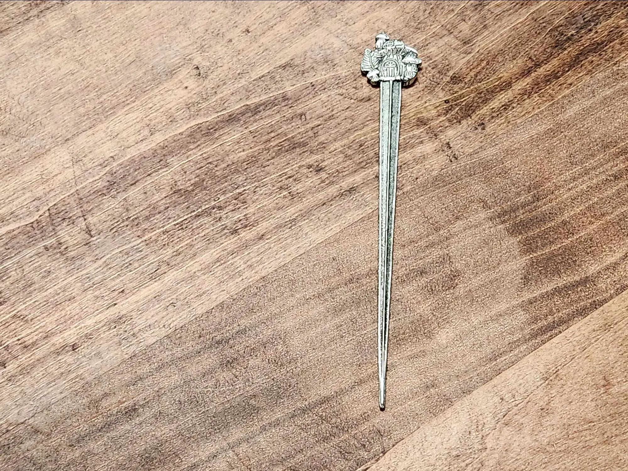 Product image for Silver Mushroom Toadstool Fairy House Hair Stick  