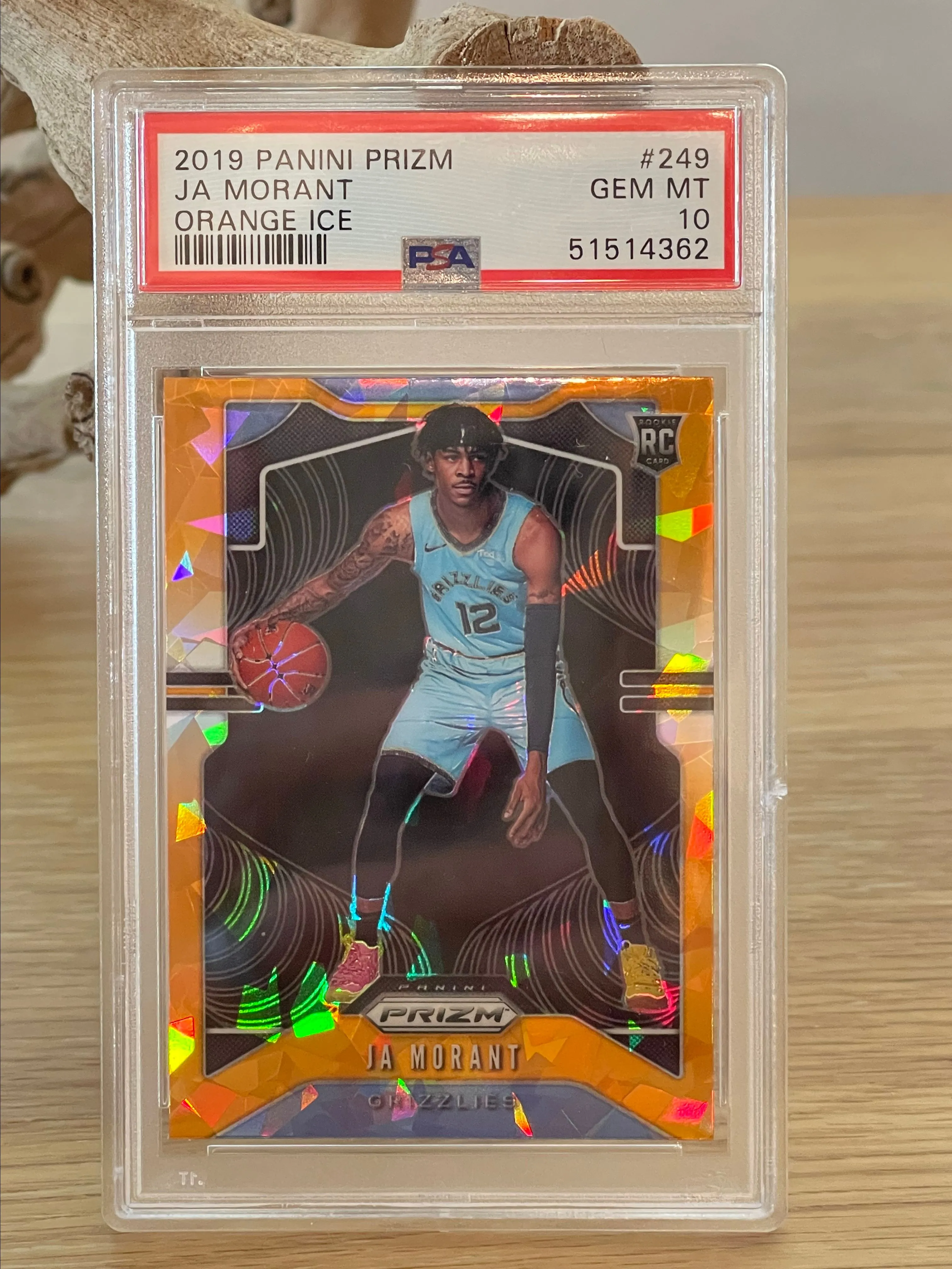 Product image for 2019 Panini Prizm Ja Morant 249 Orange Ice PSA GEM MT 10
