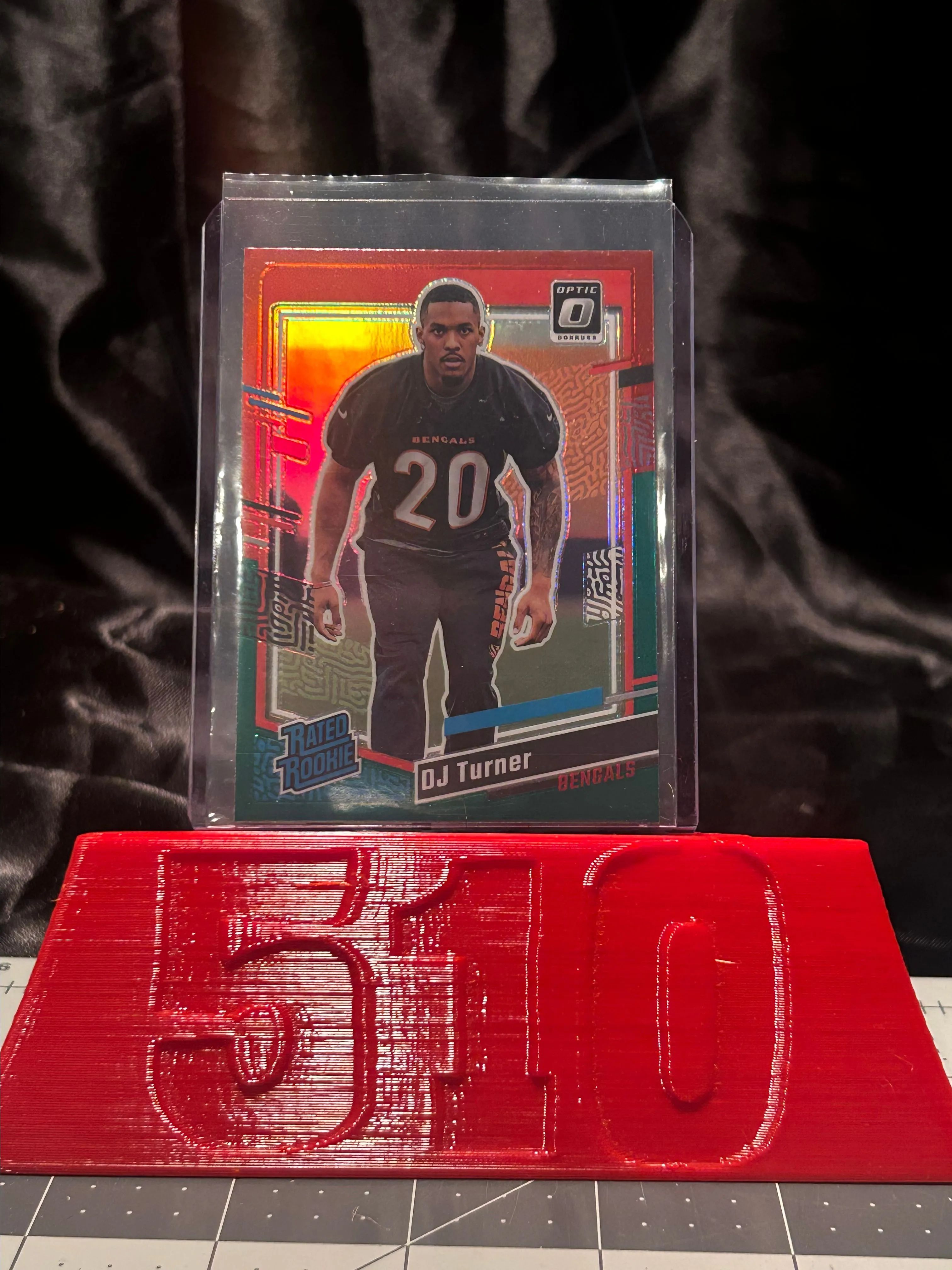Product image for 2023 Donruss DJ Turner red and green rated rookie