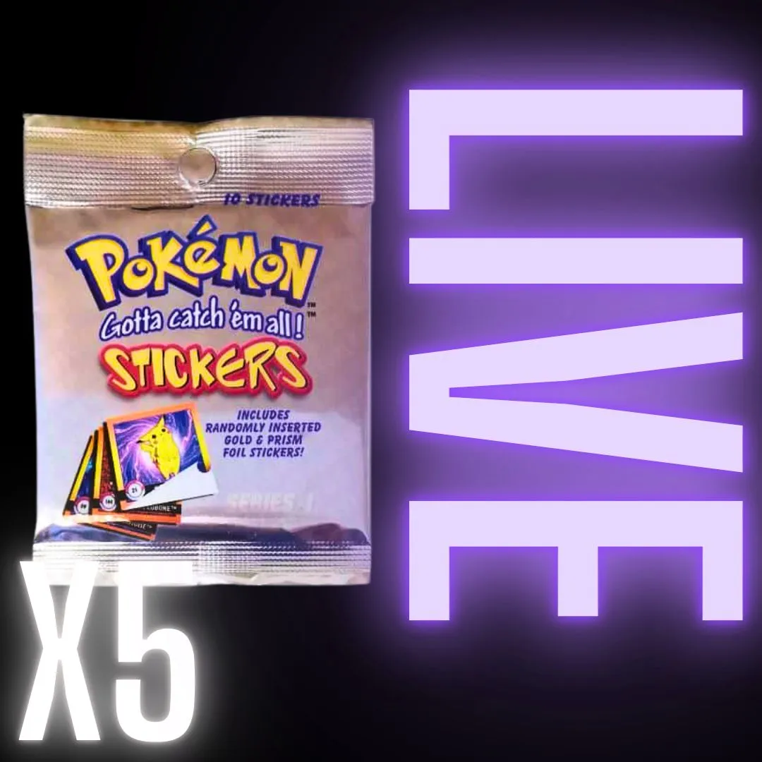 Product image for 5 PACK BUNDLE Pokémon Series 1 Sticker Pack