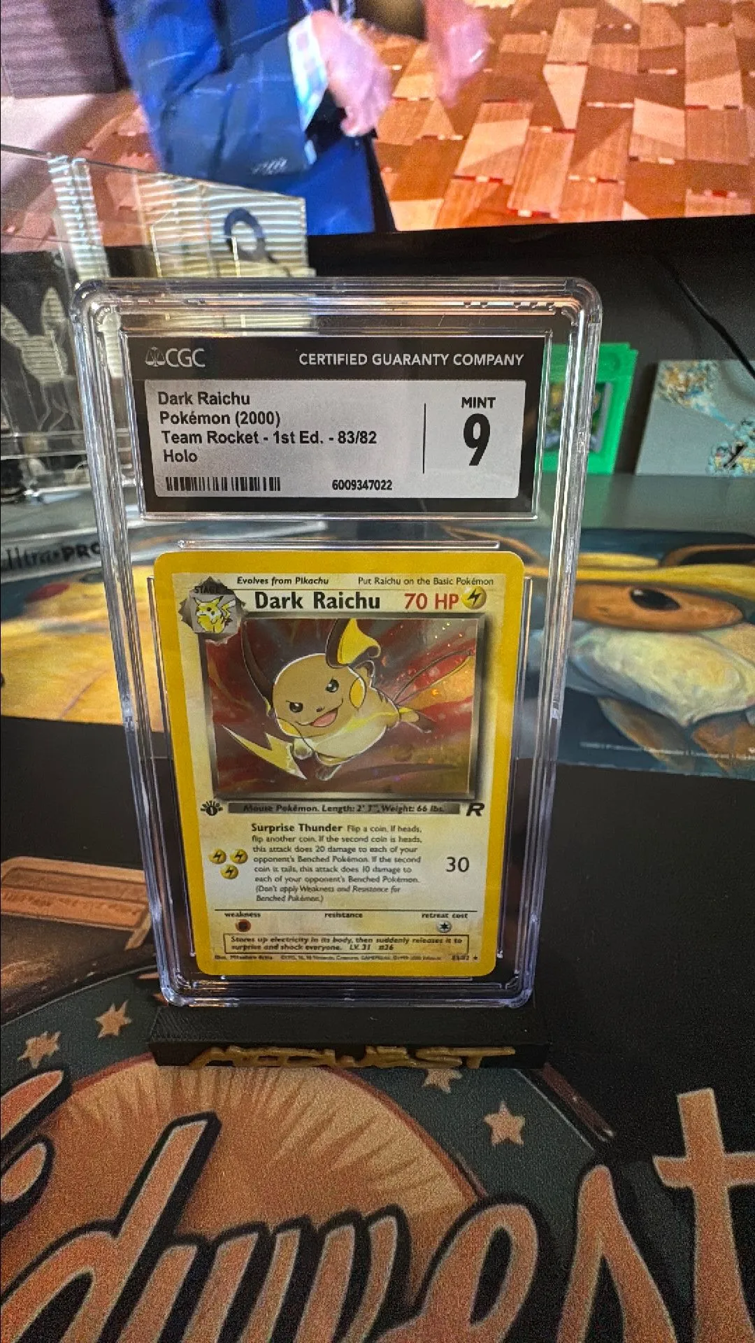 Product image for 1st Edition CGC 9 Dark Raichu Holo