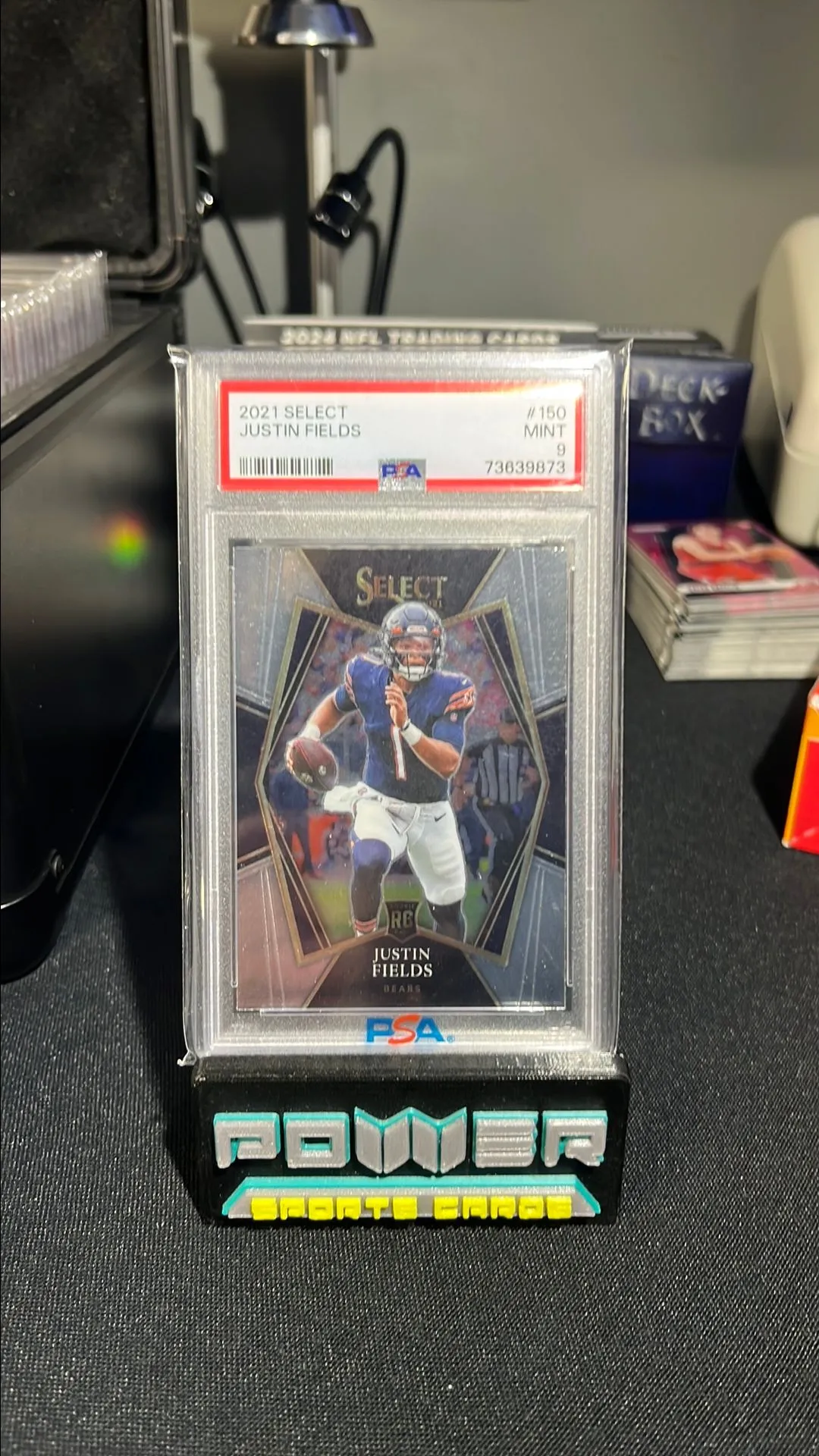 Product image for 2021 Panini Select Justin Fields 150  PSA MINT 9