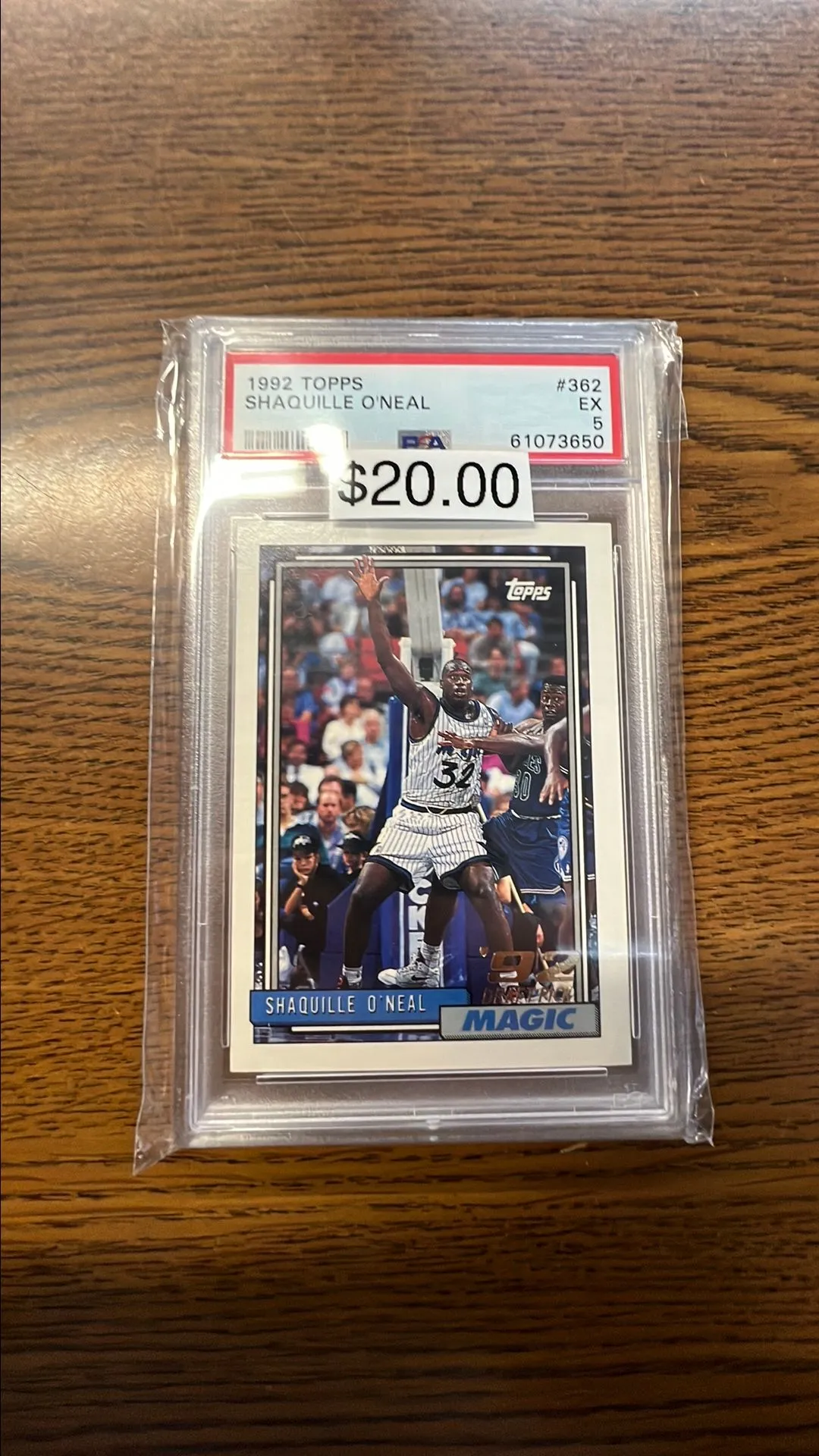 Product image for 1992 Topps Shaquille O'Neal 362  PSA EX 5