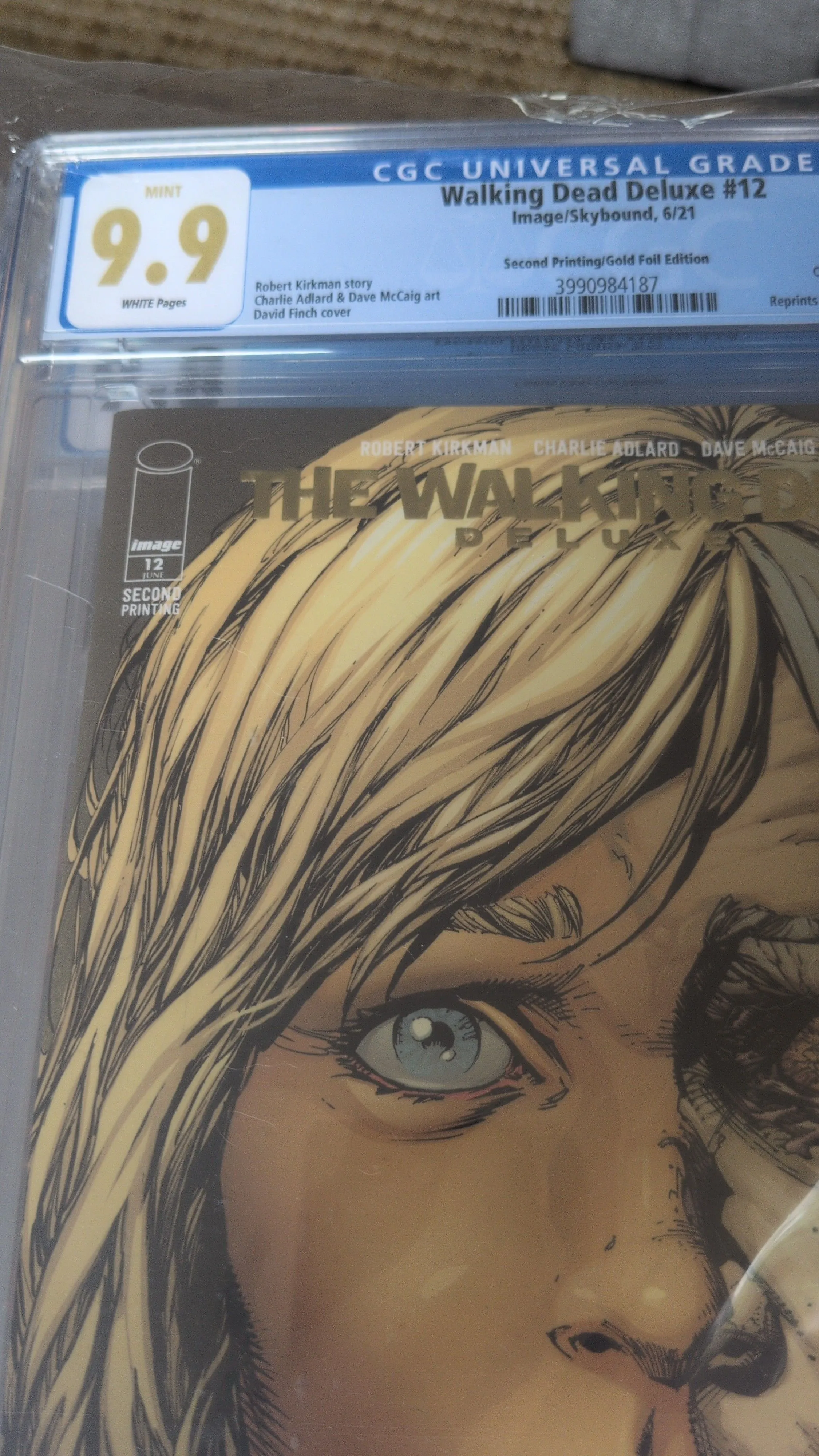 Product image for #🔥 0 CGC 9.9 ! gold foil! walking Dead deluxe 12 comic live exclusive