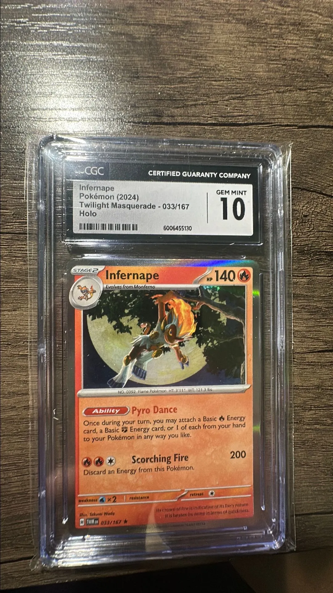 Product image for Infernape Holo 033/167 CGC 10 (Pop 20)