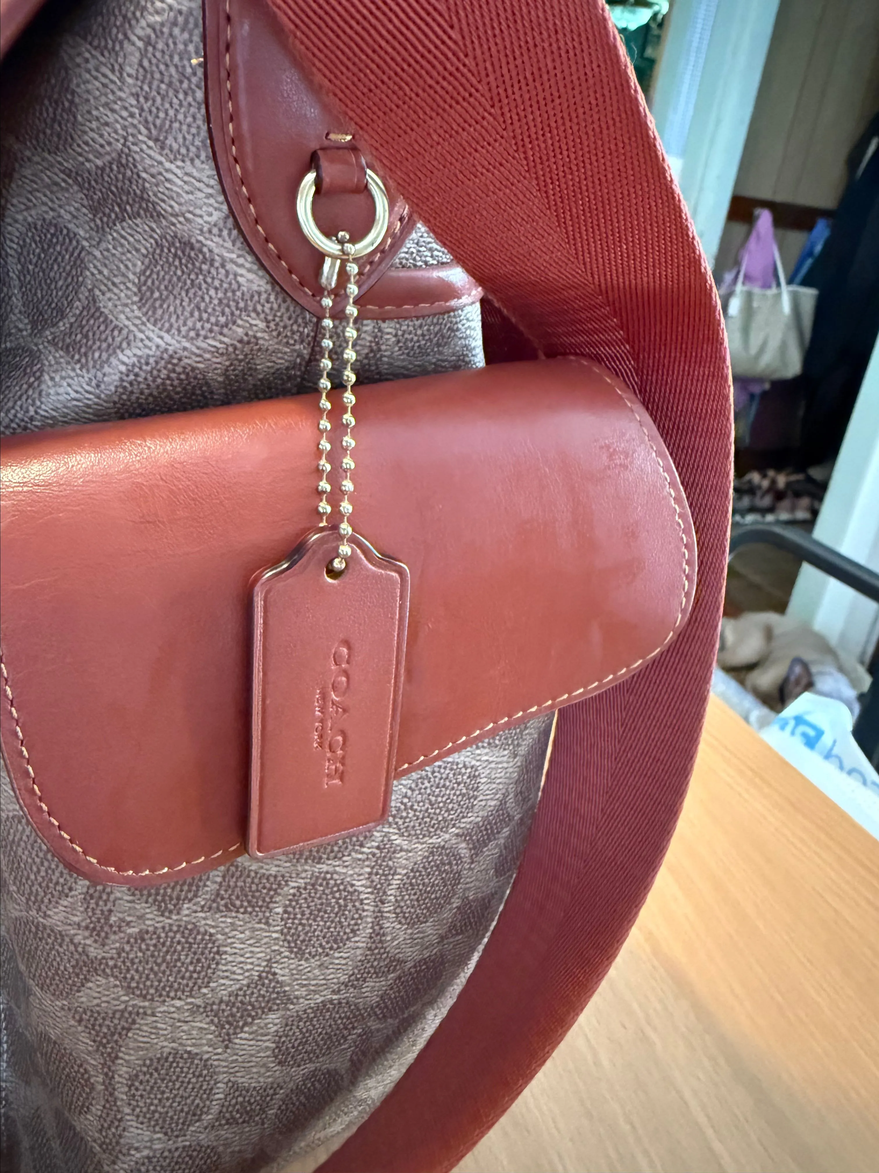coach baby backpack in signature canvas Court With Bow Print Coach Baby Backpack Bag In