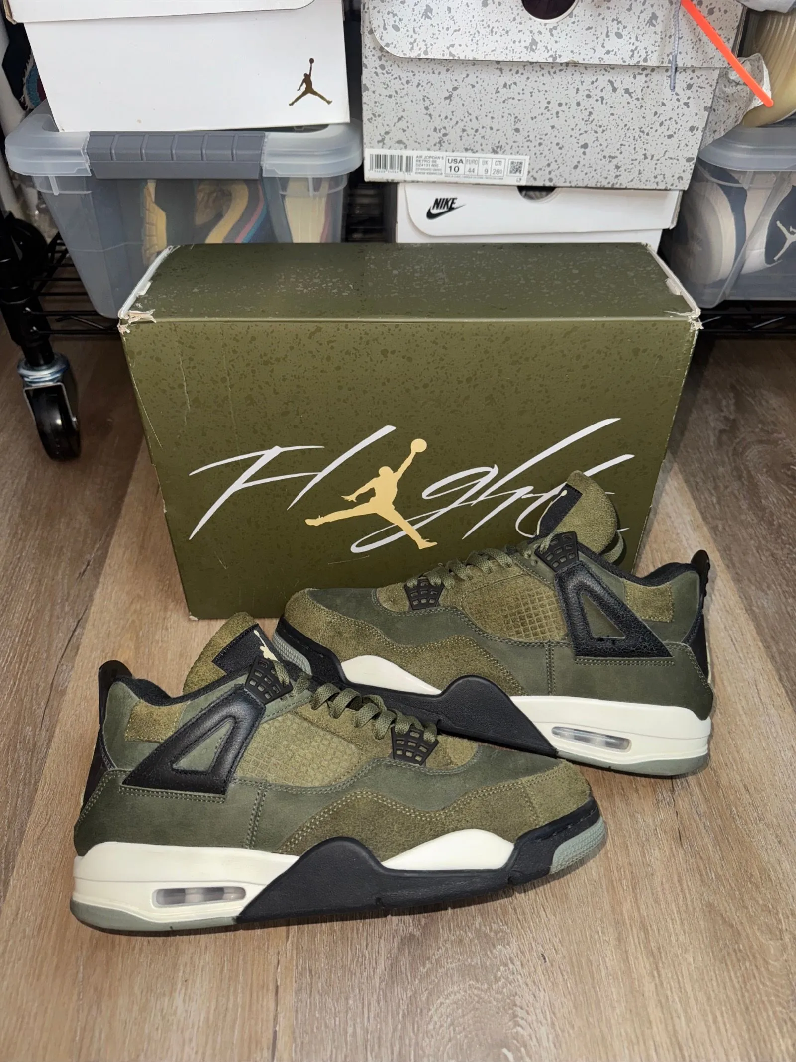 Product image for JORDAN 4 OLIVE SIZE 11