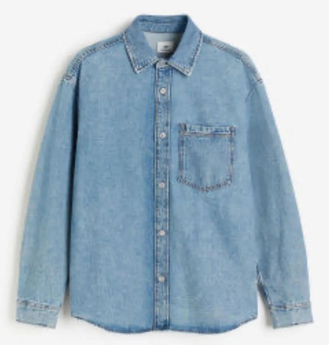 Product image for Men’s H&M Blue Button Down Shirt Size Medium