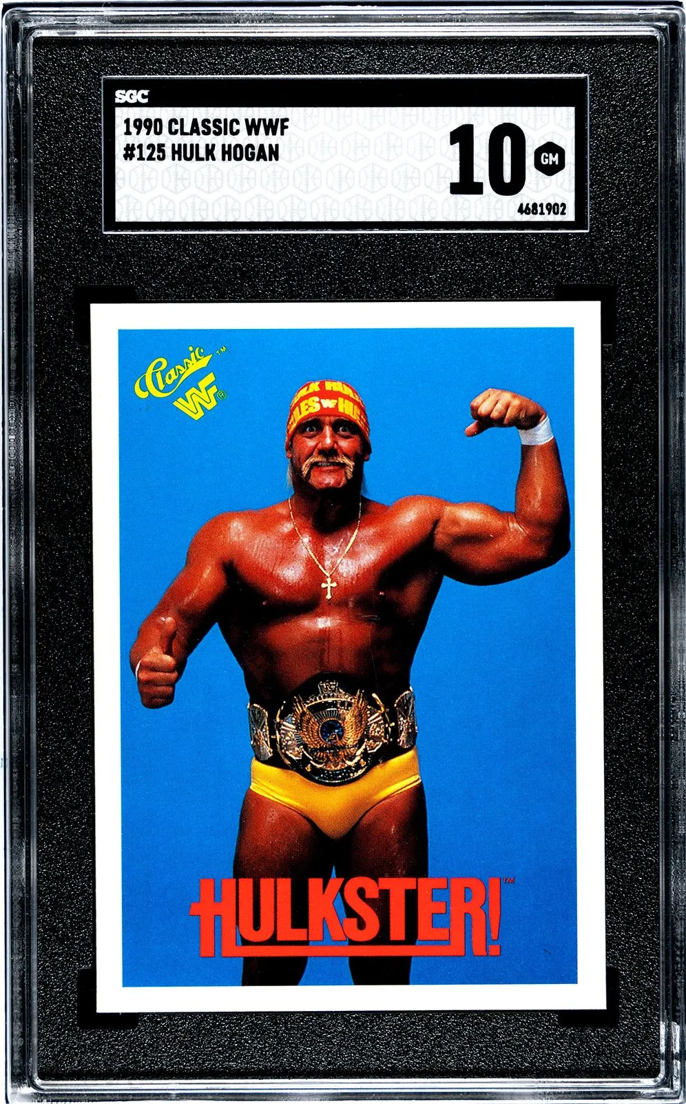Product image for 1990 Classic WWF #125 Hulk Hogan SGC 10