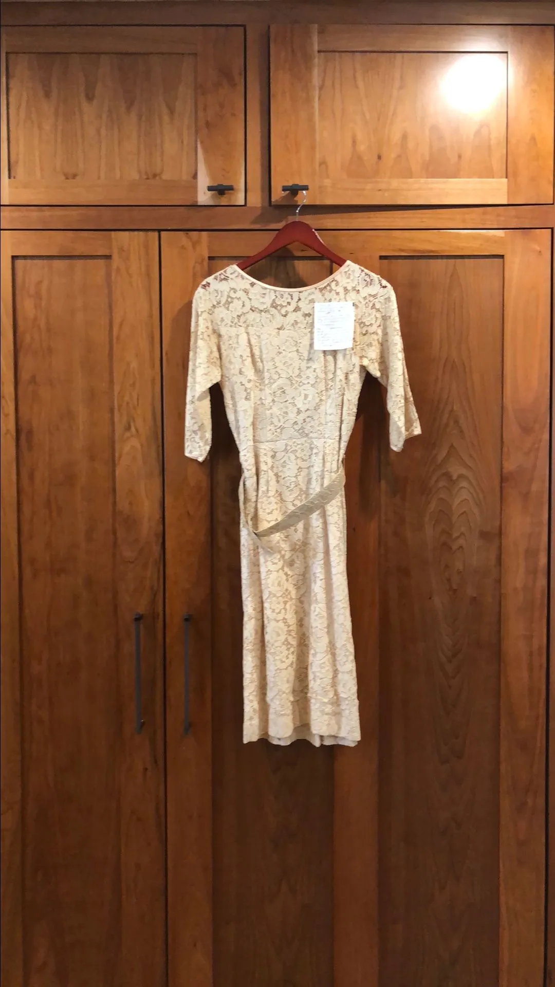 Product image for 1. 1930s peach lace dress with history