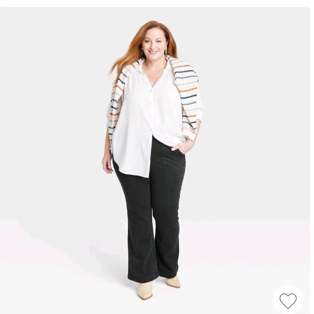 Product image for 14. NWT High Rise Flare Jeans Knox Rose 26 & 30