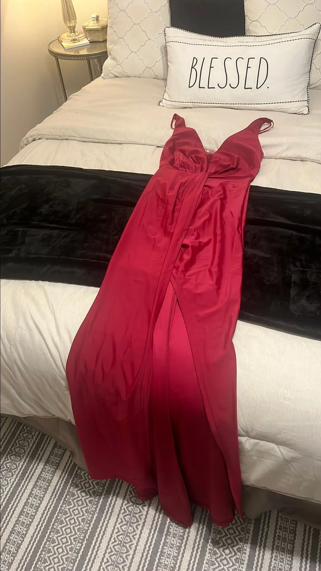 Product image for Burgundy formal dress