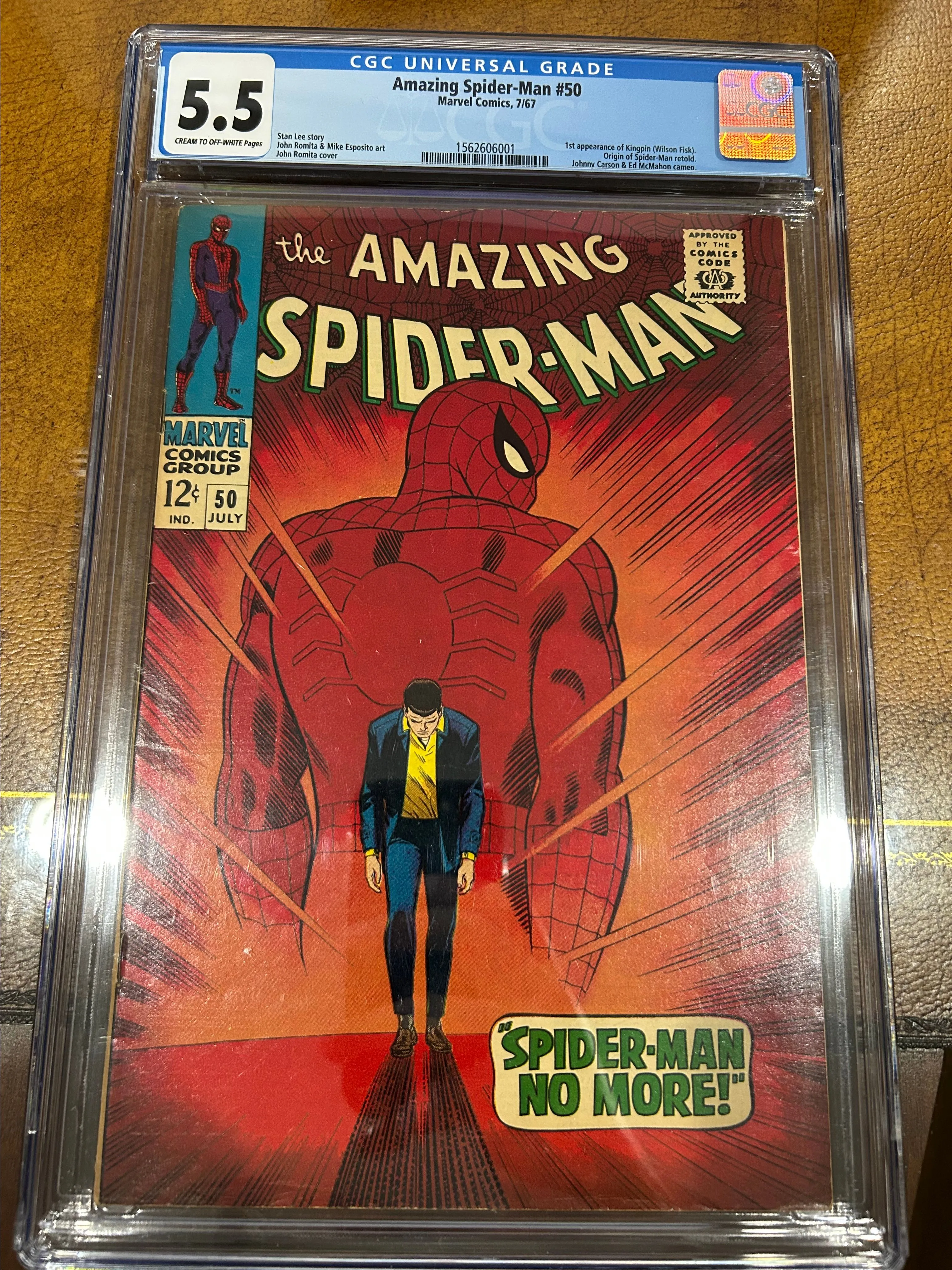 Product image for Amazing Spider-Man 50 CGC 5.5! Not pressed