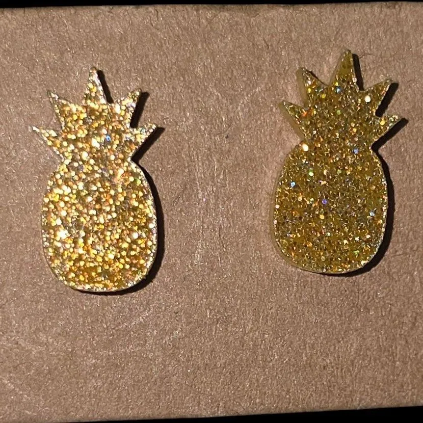 Product image for 035 Contemporary Acrylic Pineapple Post Earrings
