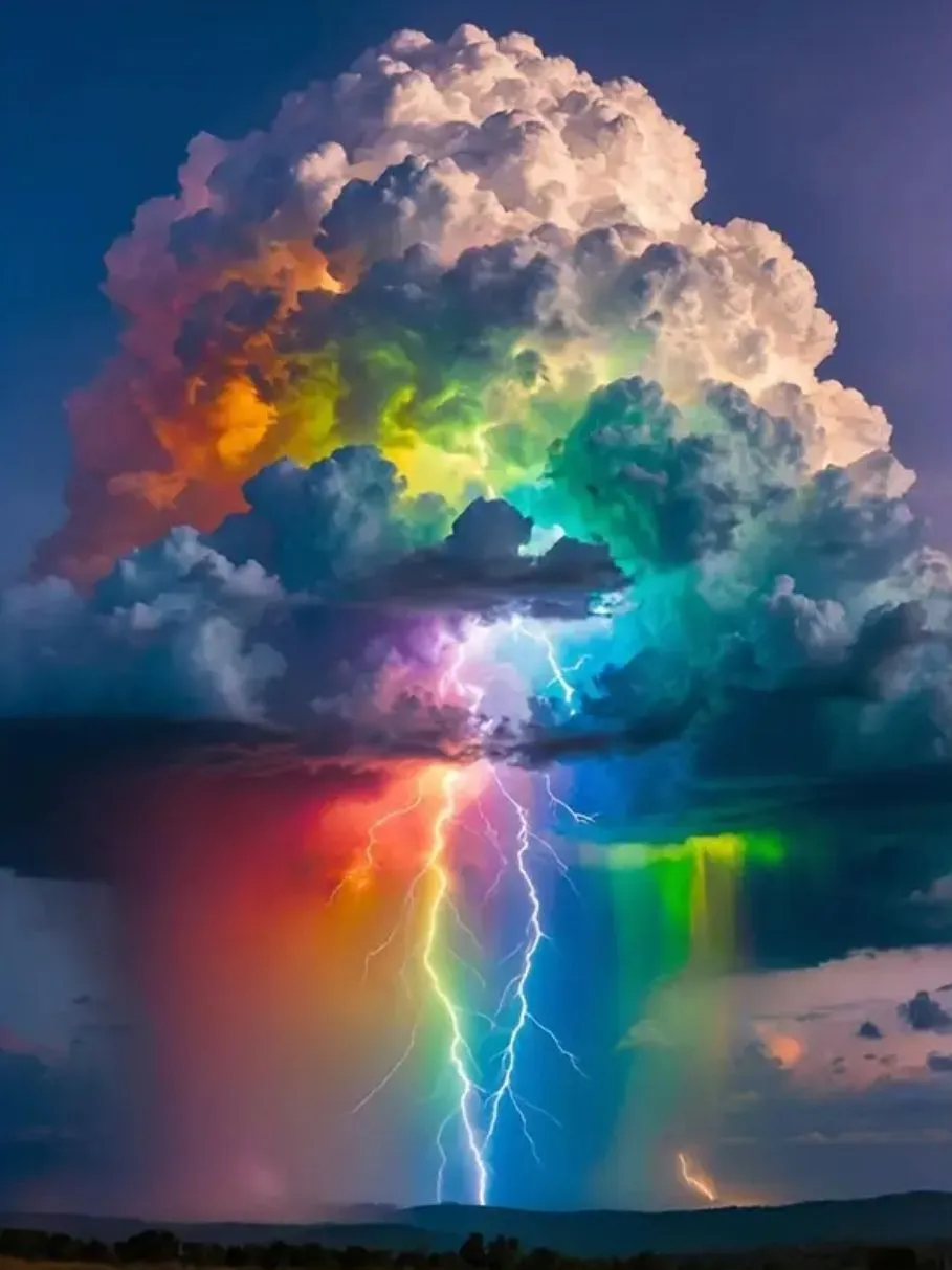 Product image for #165 Lightning, Water, and Clouds 30cm X 40cm Diamond Painting Art Kit
