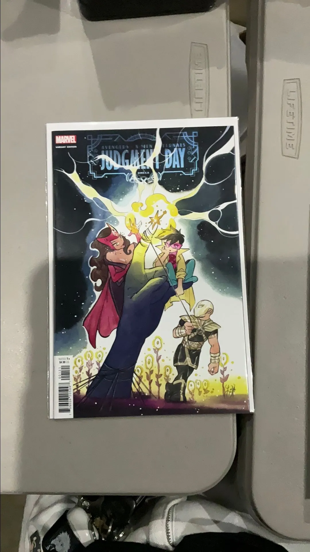 Product image for A.X.E.: Judgement Day #1 Peach Momoko Variant Scarlet Witch Marvel