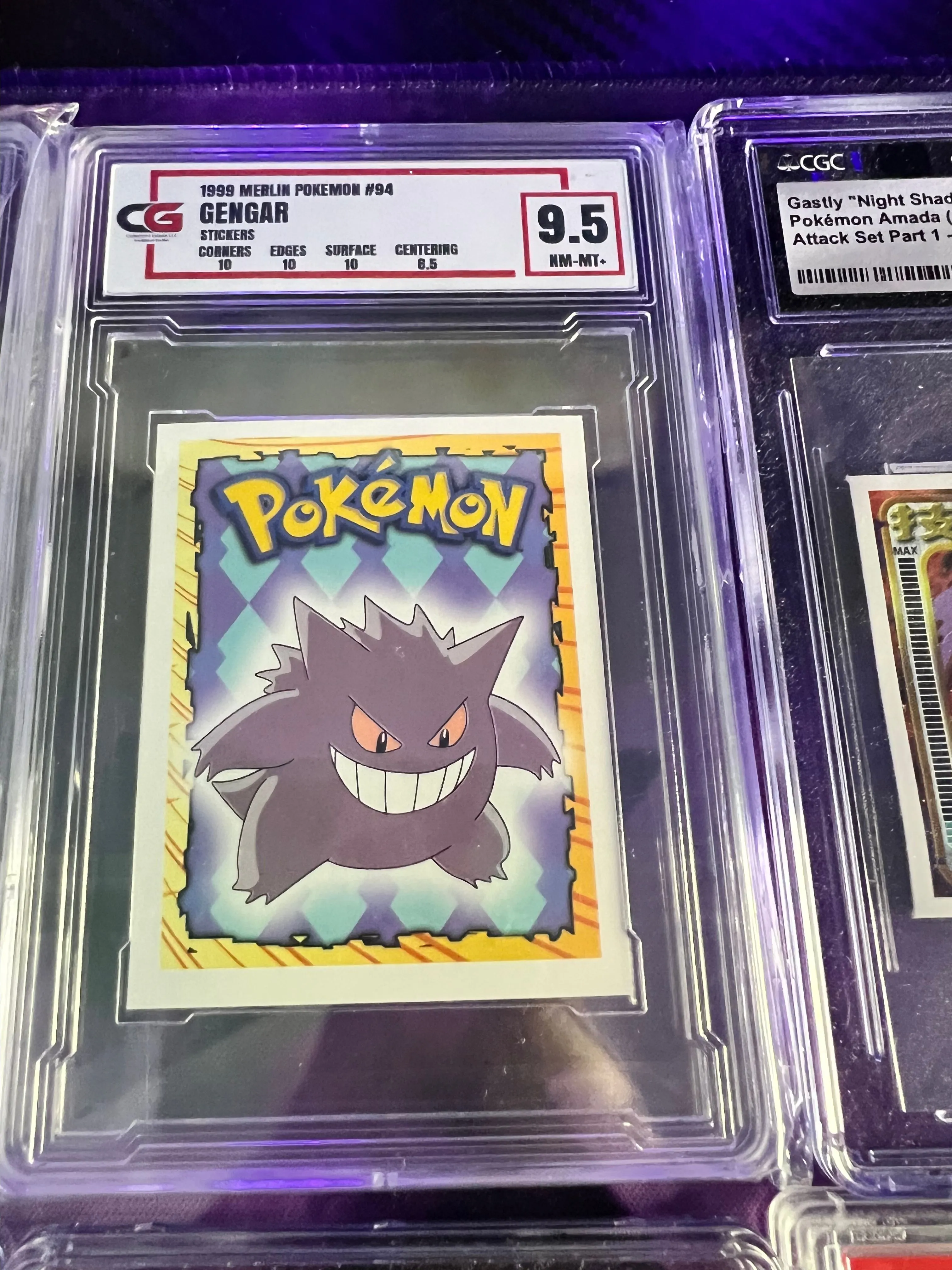 4) 1999 Merlin Pokemon Album Stickers Gengar #94 CCG 9.5  Whatnot: Shop,  Sell, Connect