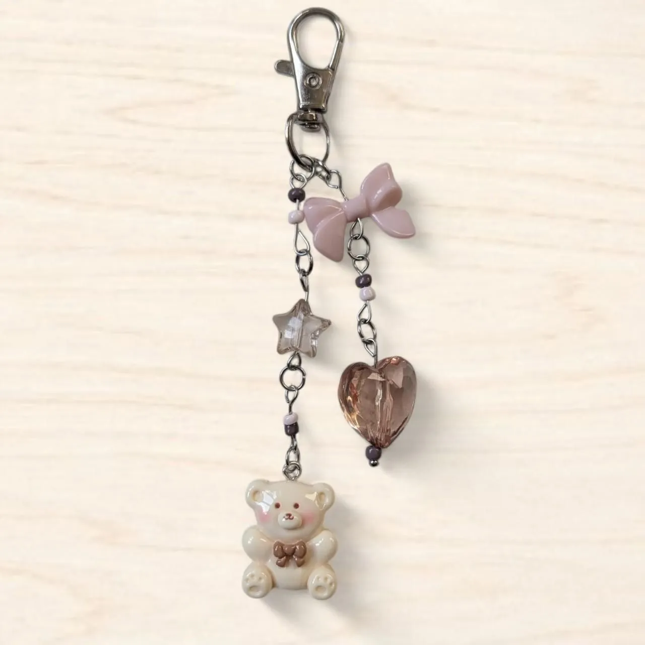 Product image for Mocha Babies Handmade Keychain Bag Charm - Teddy Bear 🧸