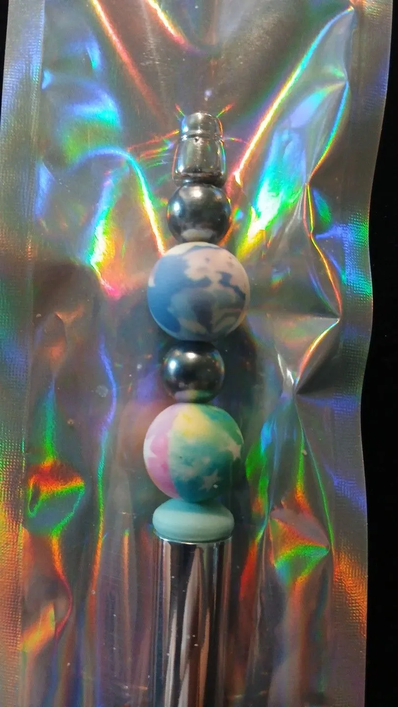 Product image for Beadable Pens - silver chrome Beaded pen #18