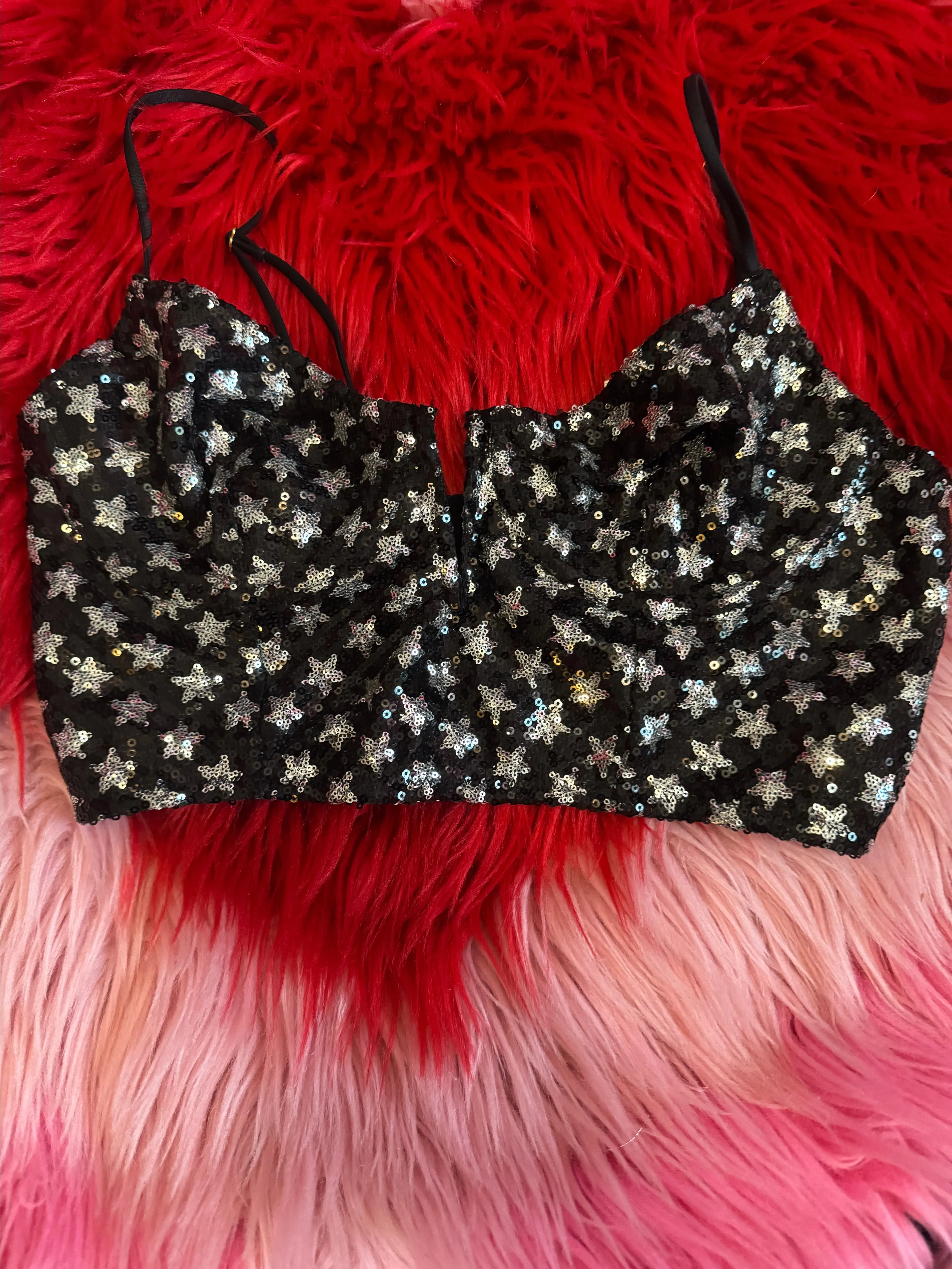 Product image for Anthropologie sequin star corset top