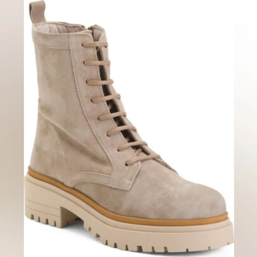 Product image for BERTUCHI LADIES TAN SUEDE ANKLE BOOTS-NWOT-SIZE 9.5