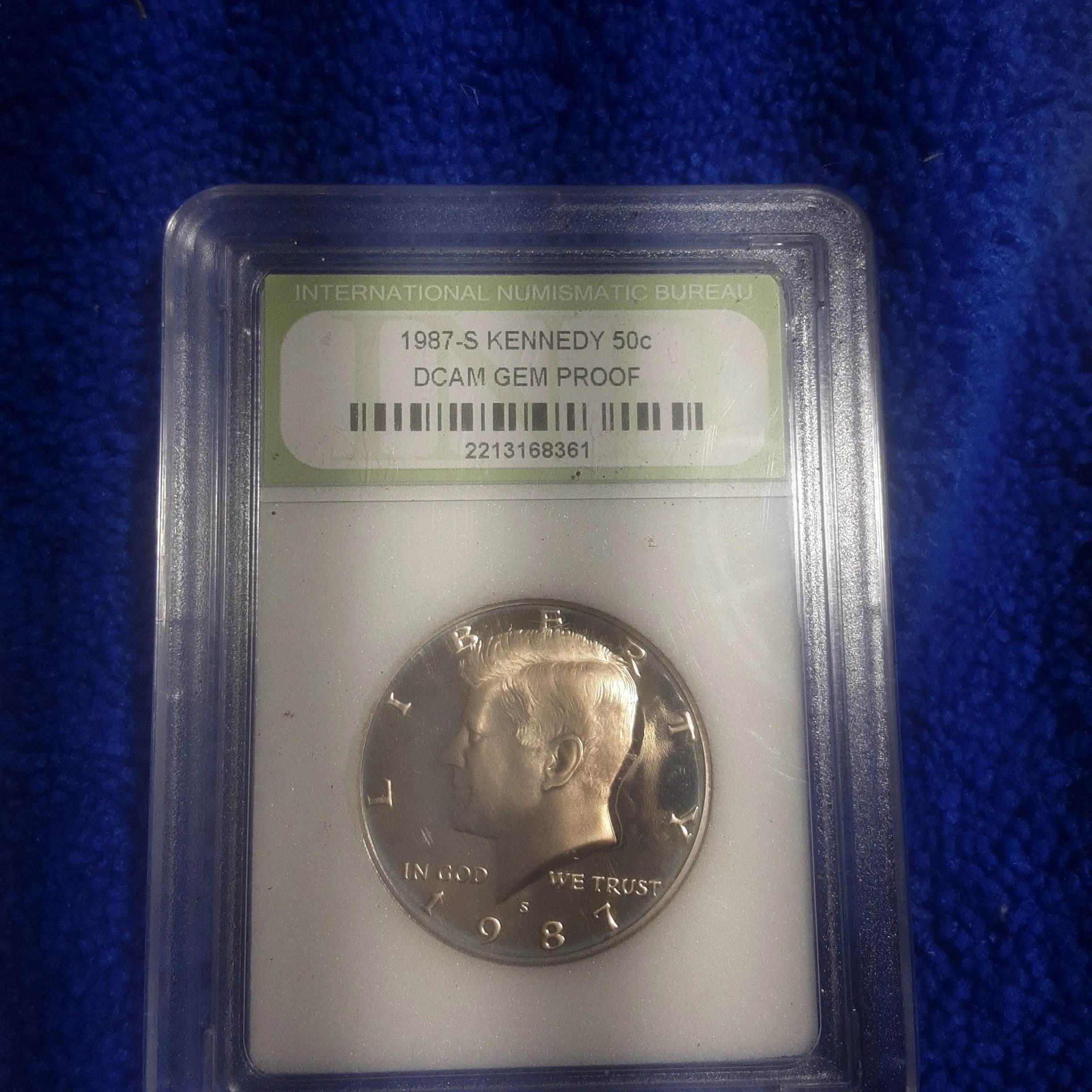Product image for 1987 s. Kennedy 50€  D-cam Gem Proof