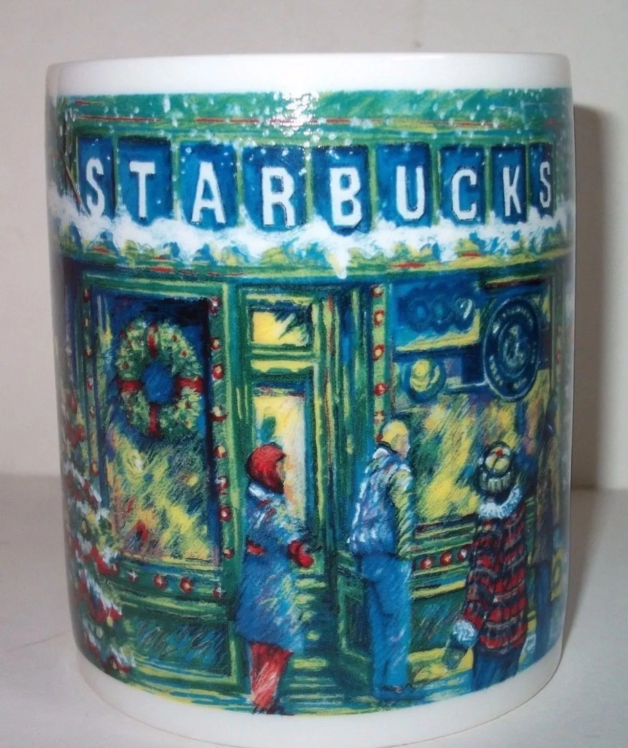 Product image for Starbucks Mug Coffee Cup Public Farmers Market Winter Christmas Snow Santa 2000