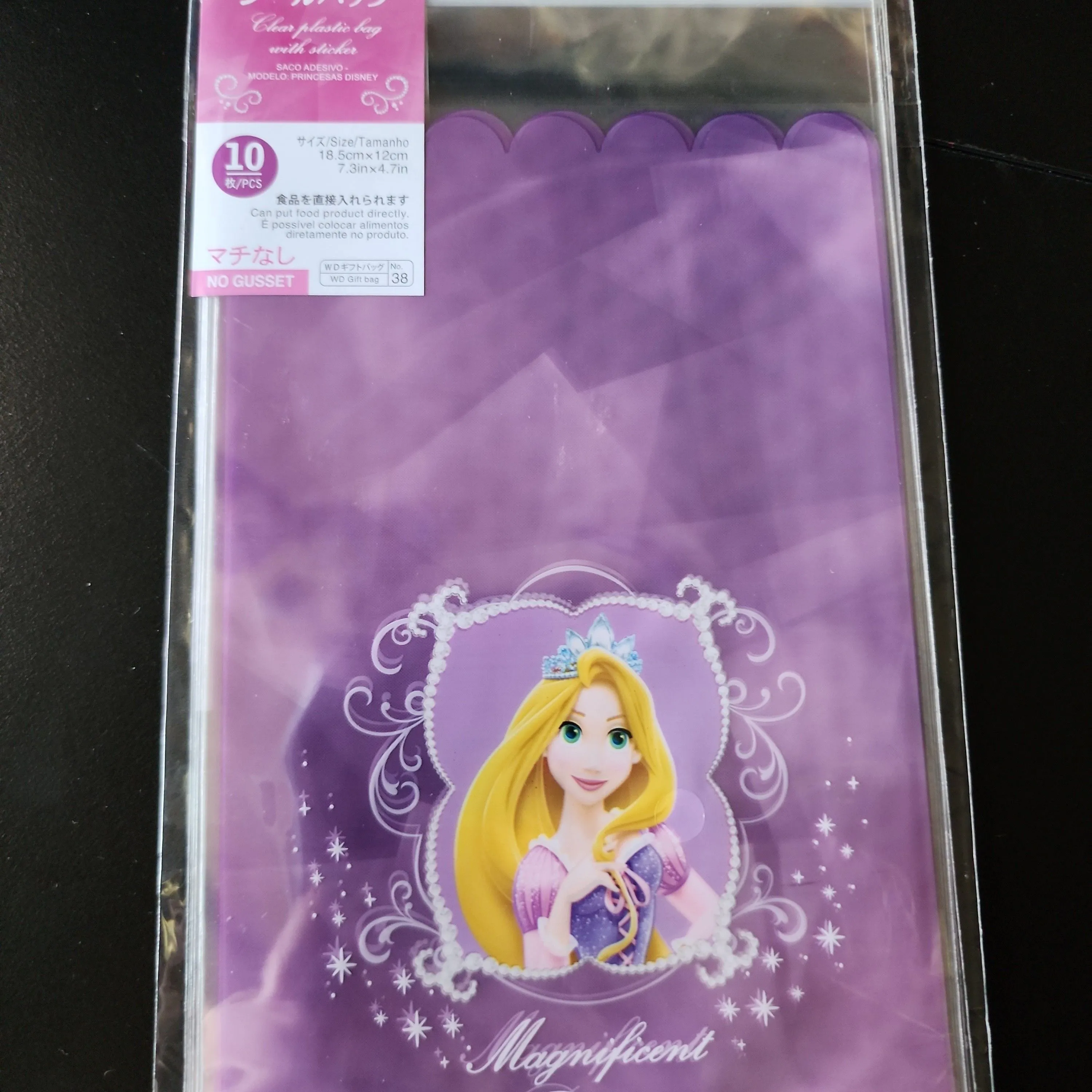 Product image for Rapunzel Clear Plastic Bag with Sticker Closing