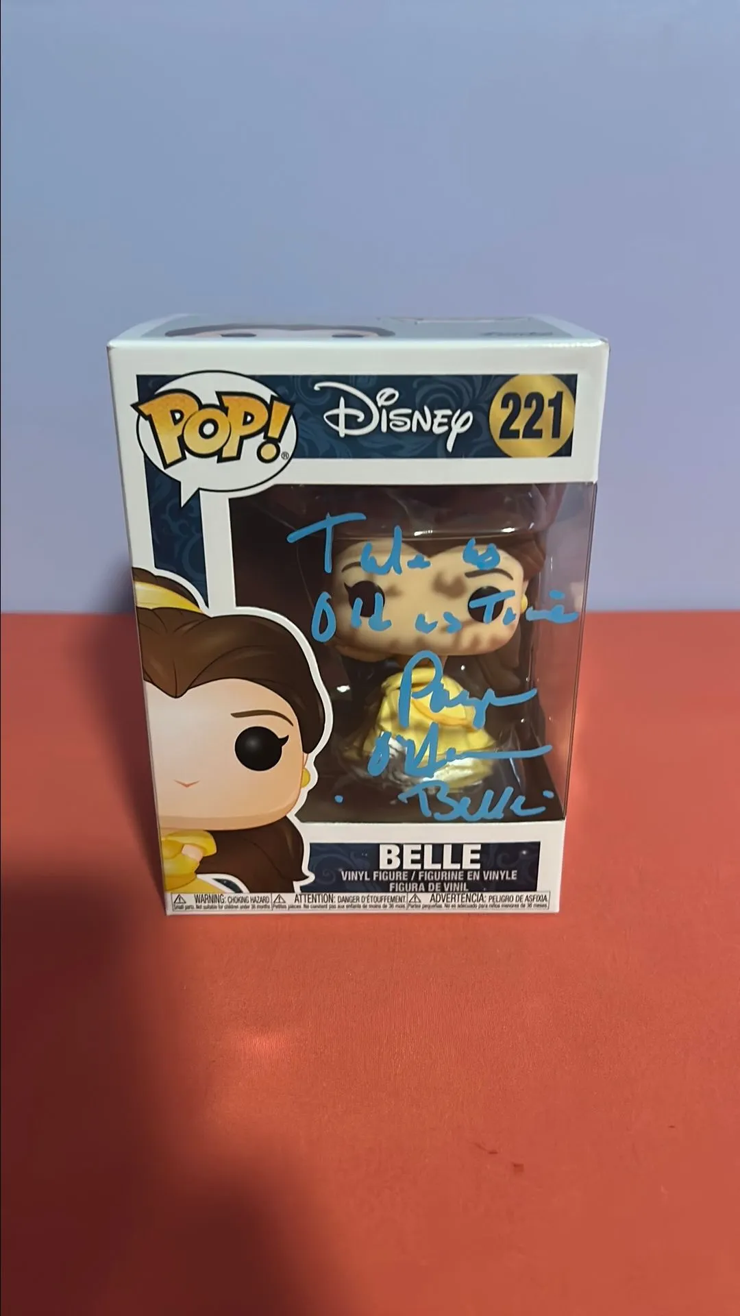 Product image for Belle 221 signed Paige o'Hara Funko Pop