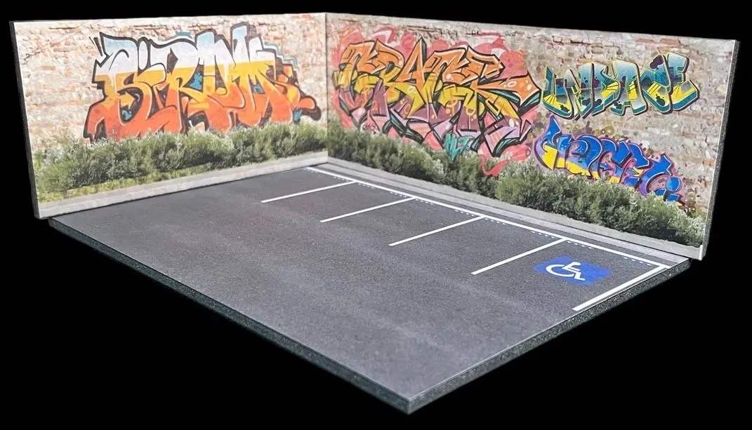 Product image for 1/64 Graffiti Parking Lot Diorama