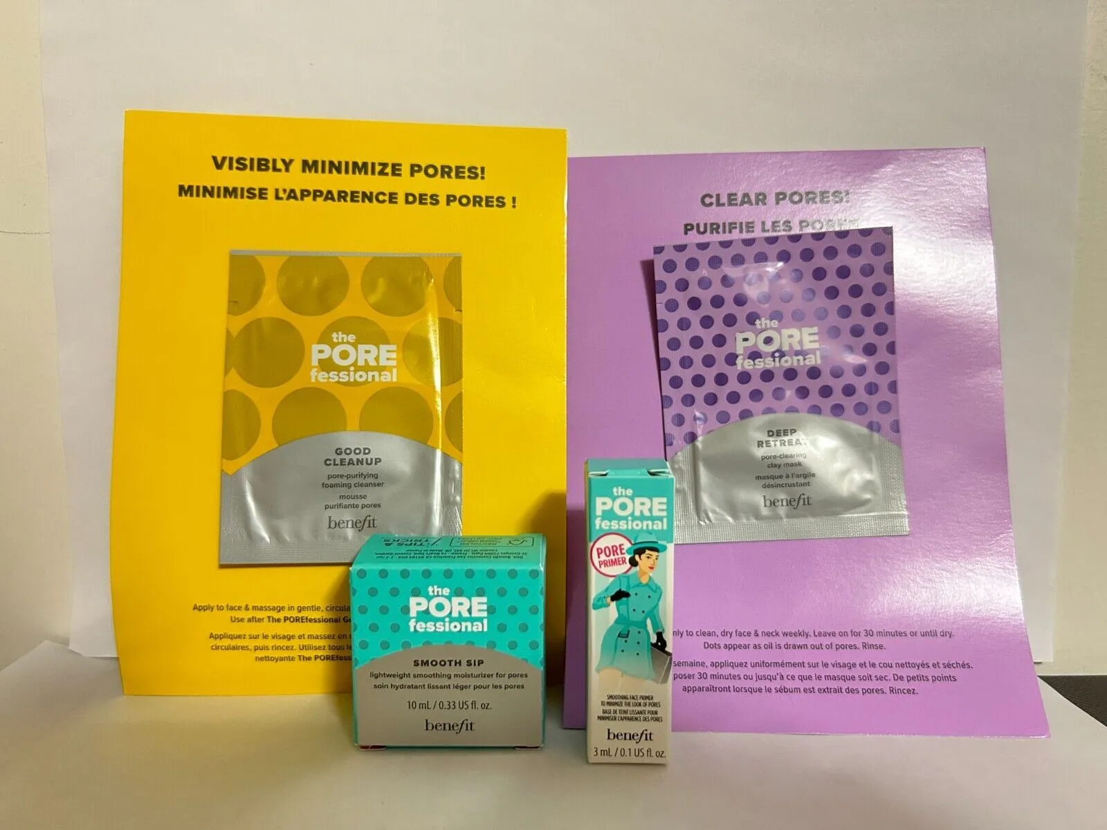Product image for Benefit Porefessional Primer/Smooth Sip/Foam Cleanser/Clay Mask Makeup Gift Set