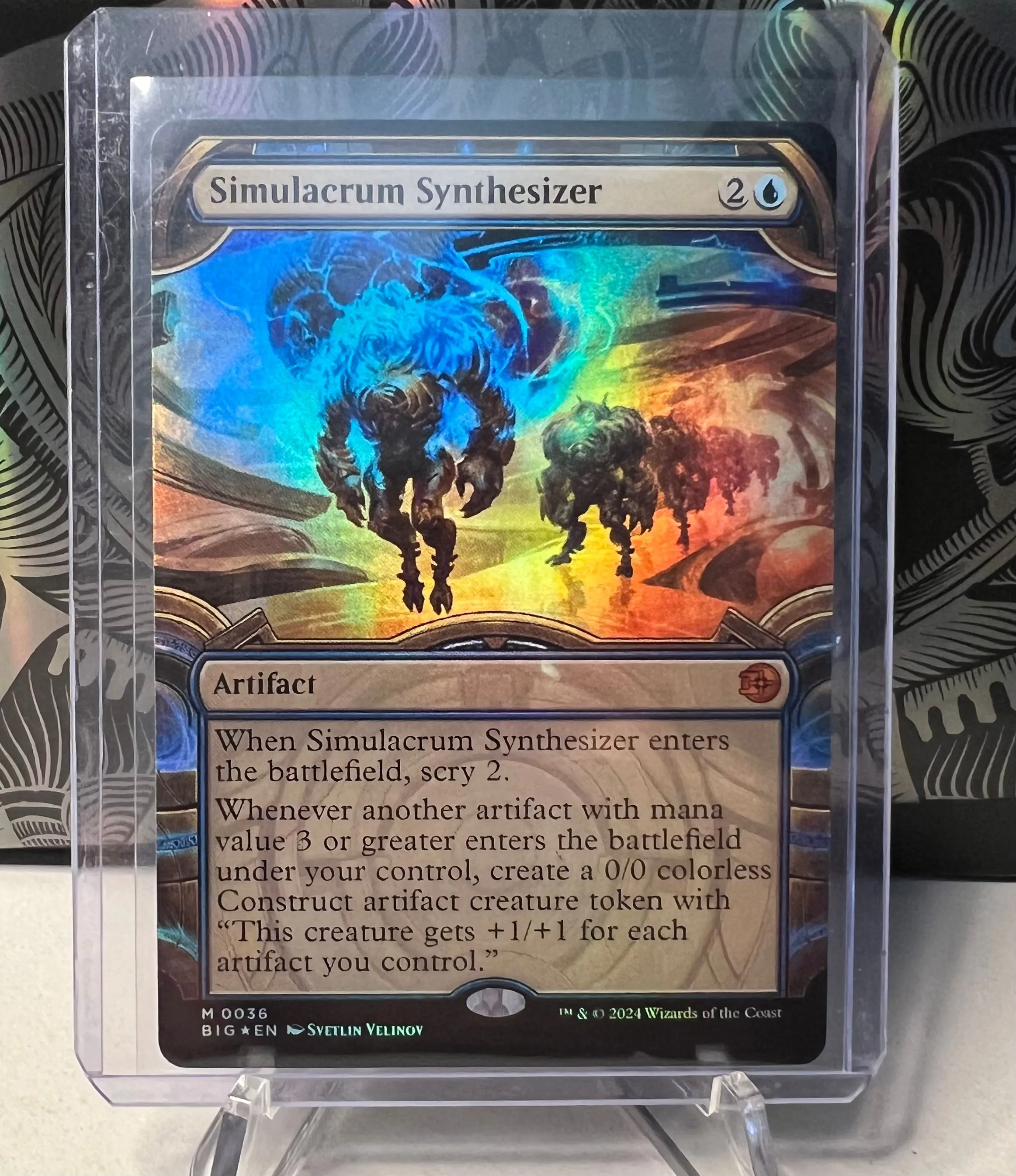 Product image for Single: Simulacrum Synthesizer (Showcase) ✨FOIL!✨ - Outlaws of Thunder Junction: The Big Score