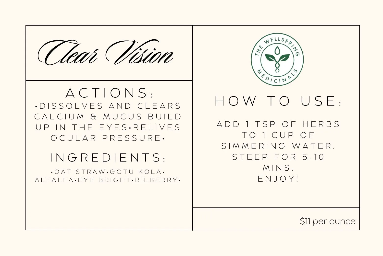 Product image for Clear Vision Tea 1oz