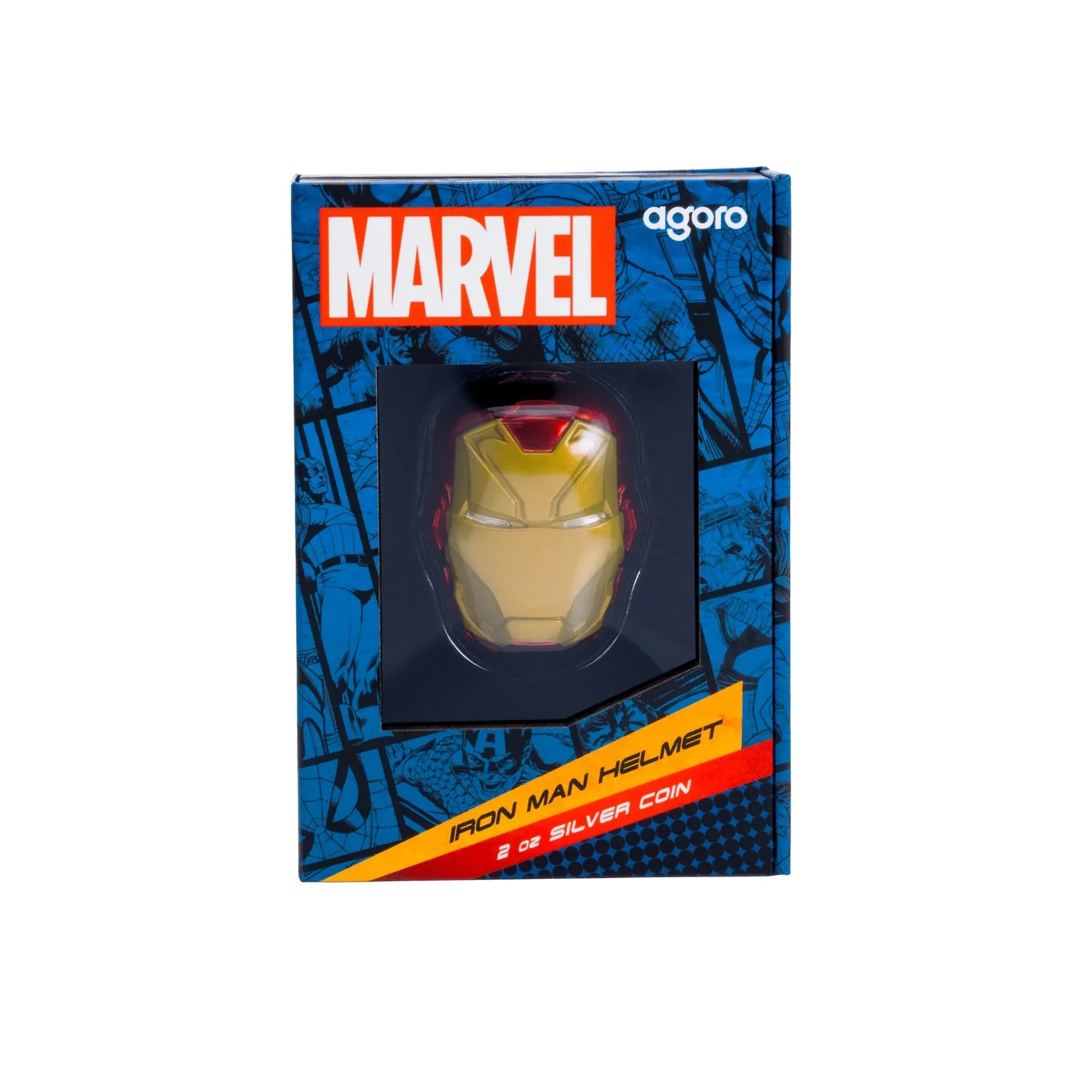 Product image for Marvel Iron Man Helmet Coin | 2oz Silver Coin | New Zealand Mint