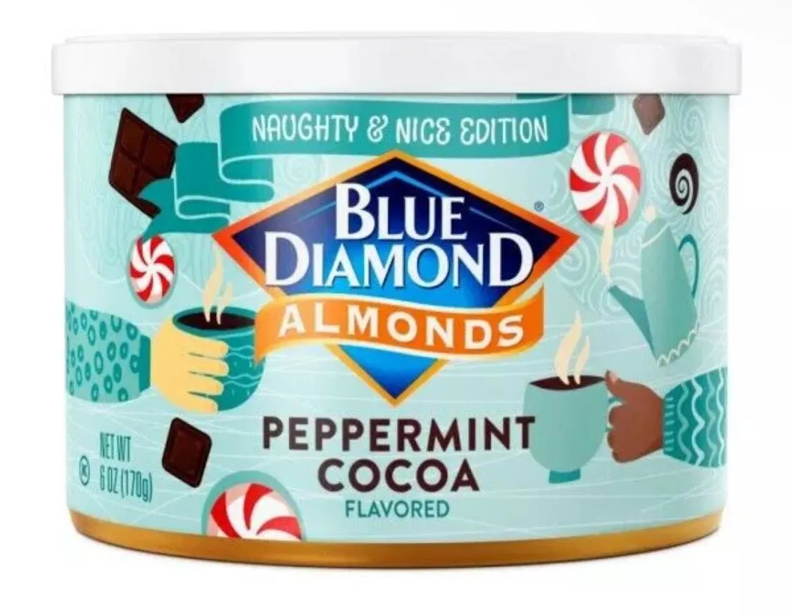 Product image for Blue Diamond PEPPERMINT COCOA Almonds 6oz
