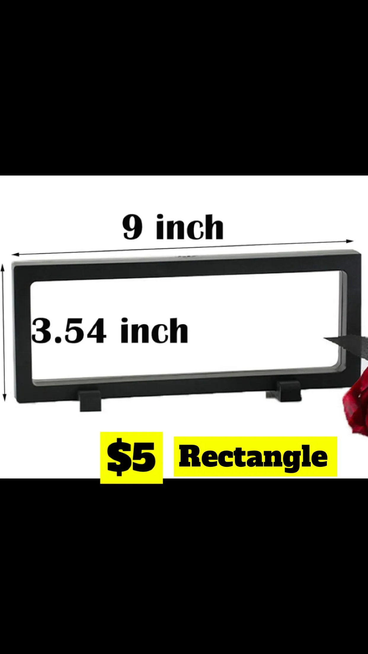 Product image for Rectangle Floating Display Case  (9 x 3.5 x 0.8 Inches)