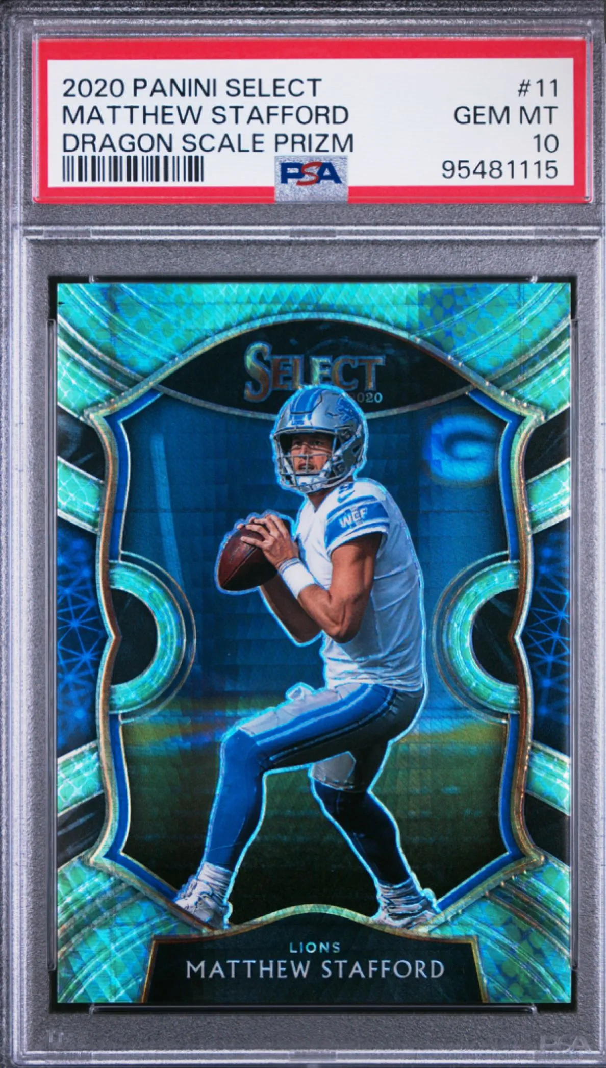 Product image for Matthew Stafford 2020 Dragon Scale /67 PSA 10 Pop 1