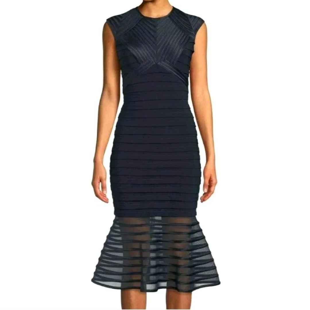 Product image for Betsy & Adam Bandaged-Illusion Trumpet Dress