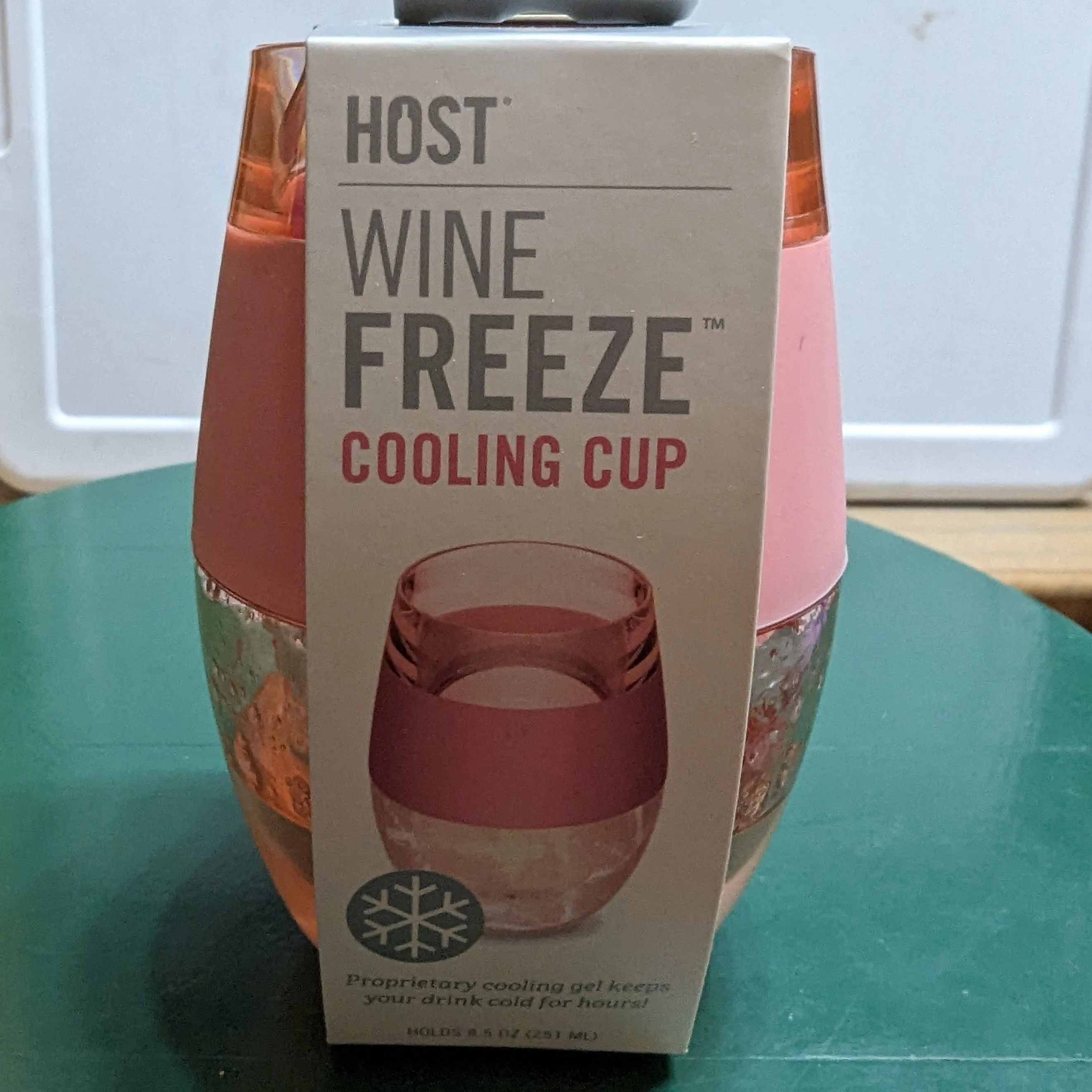 Product image for Wine Freeze Cooling Cup, Double Wall Insulated Freezable Drink Chilling Tumbler with Freezing Gel