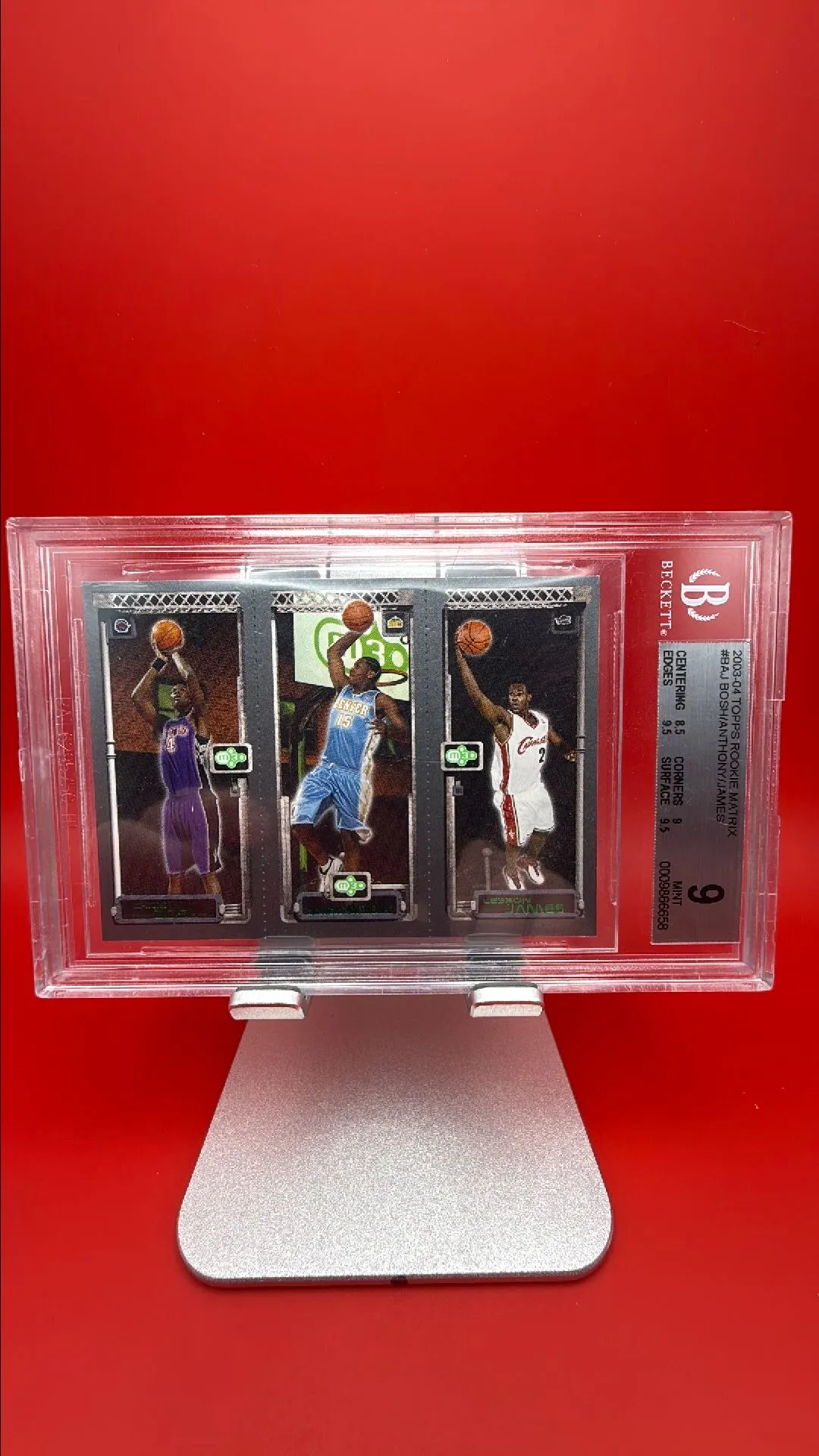 Product image for 2003-04 Topps Rookie Matrix #BAJ Bosh/Anthony/James BGS 9