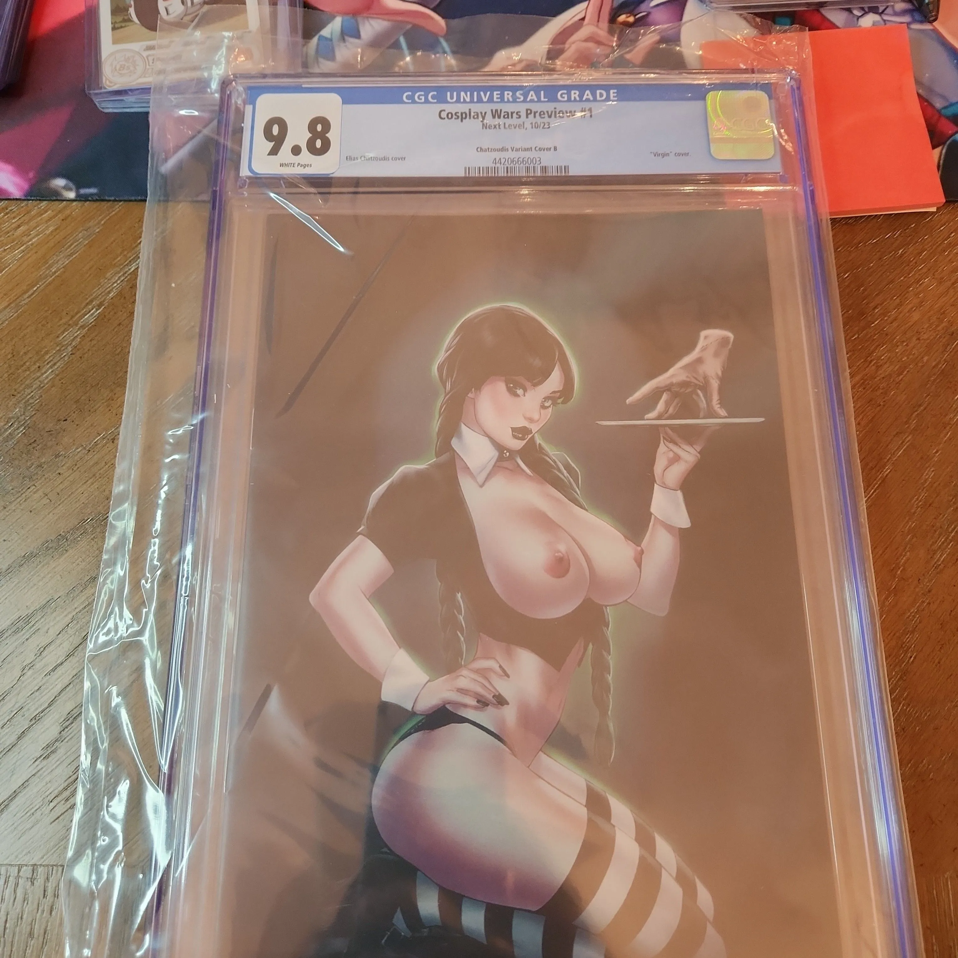 Product image for Wednesday Addams, Elias Chatzoudis Variant Cover B, CGC 9.8