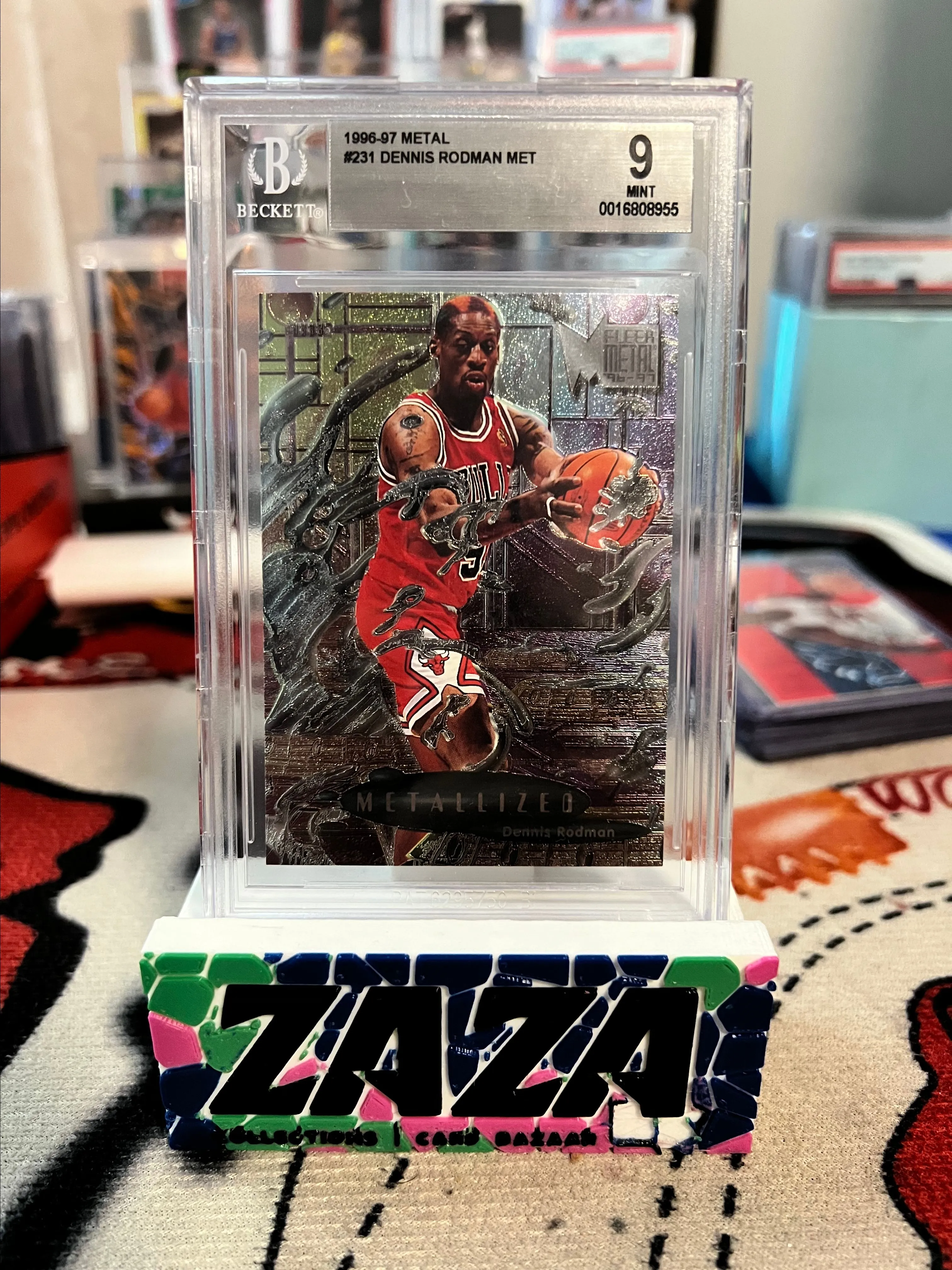 Product image for 1996 Skybox Fleer Metal Dennis Rodman #232 Beckett Mint 9!