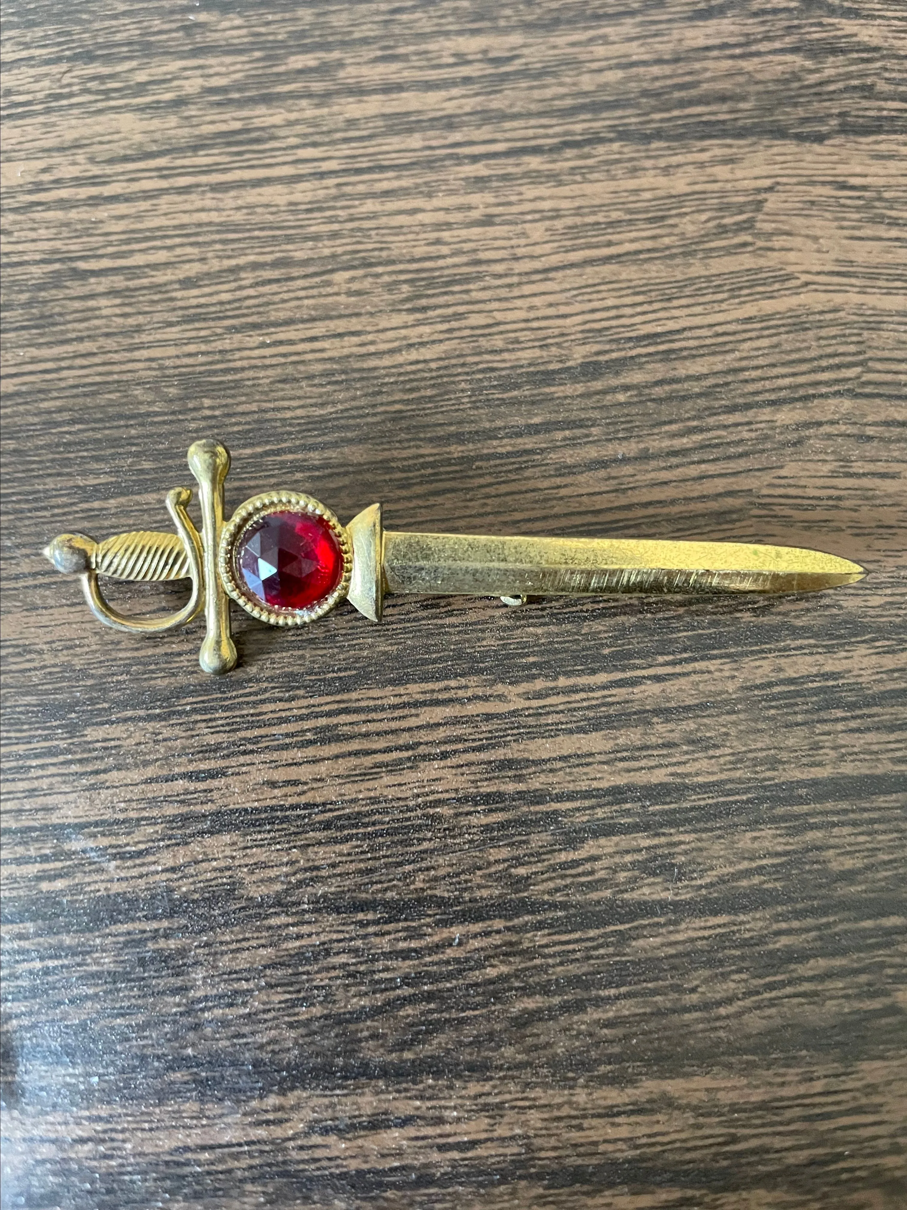 Product image for 27 Broadcast Ny Sword Brooch 1950s Signed