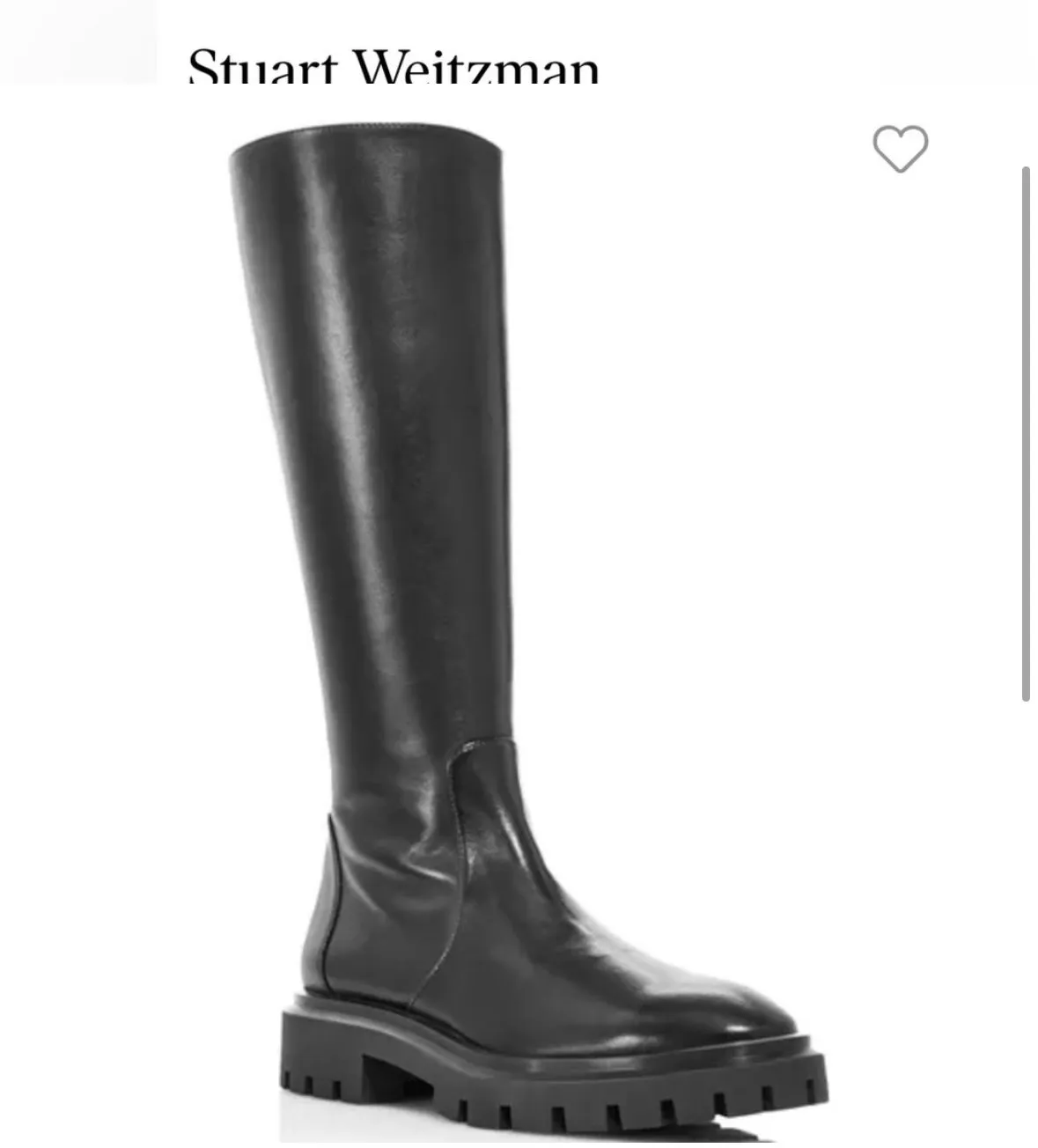 Product image for Stuart Weitzman Women's Ultra Lug Boots 7B/ 37.5 NIB 850.00 BLACK